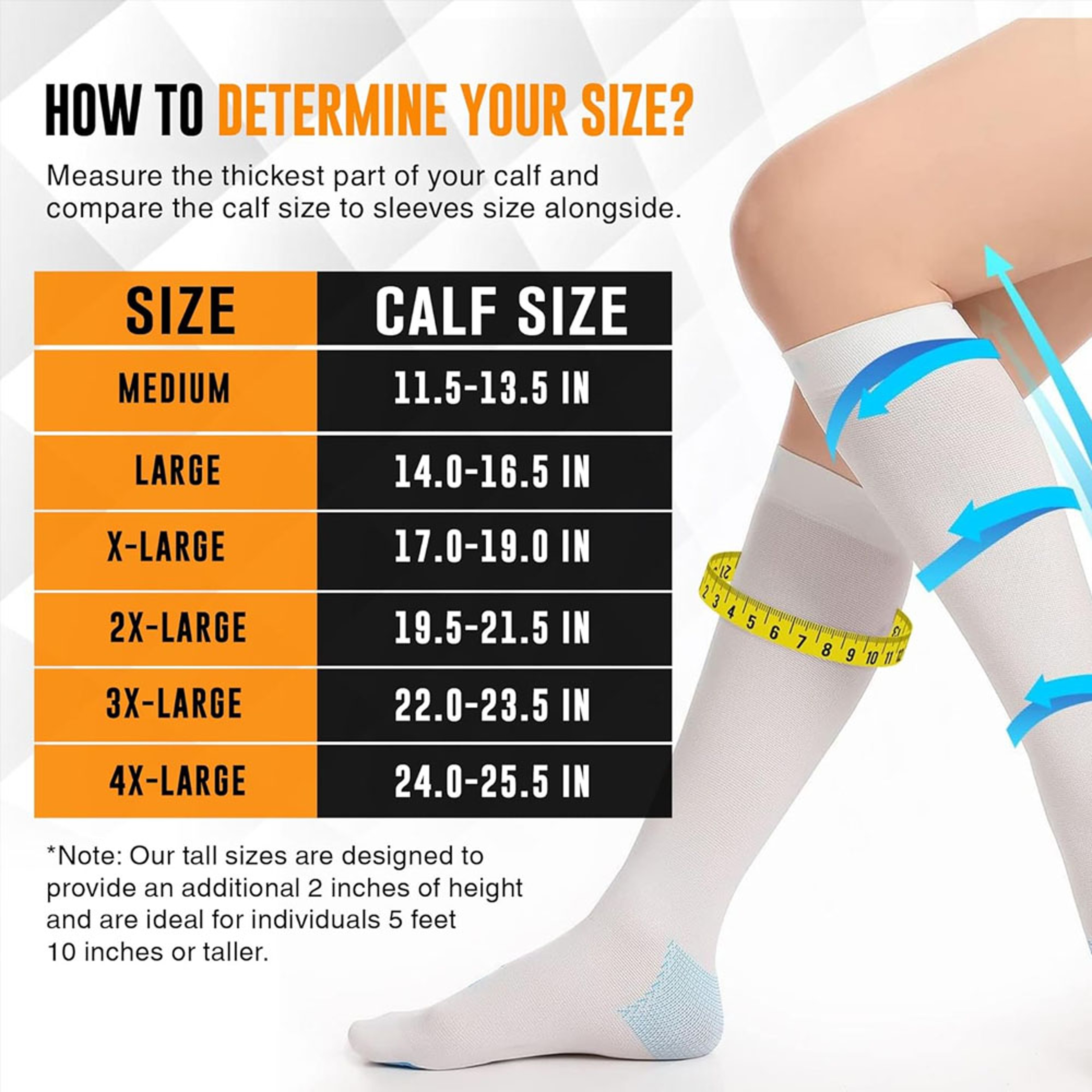 Compression Stockings For Women  Men KneeHigh AntiEmbolism With Inspection Hole 5