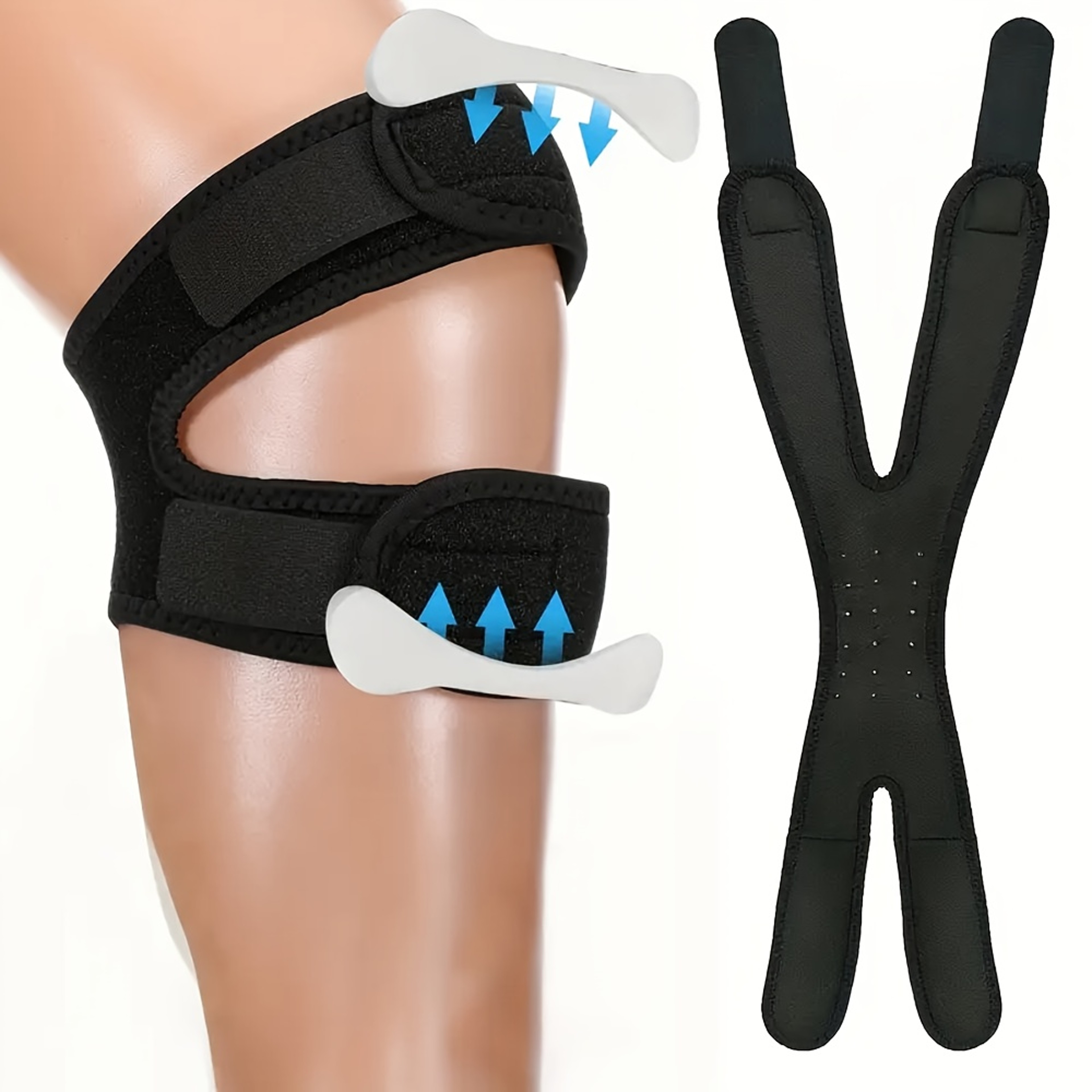 Patella Knee Strap Adjustable Compression Stabilizer For Maximum Comfort And Support 0
