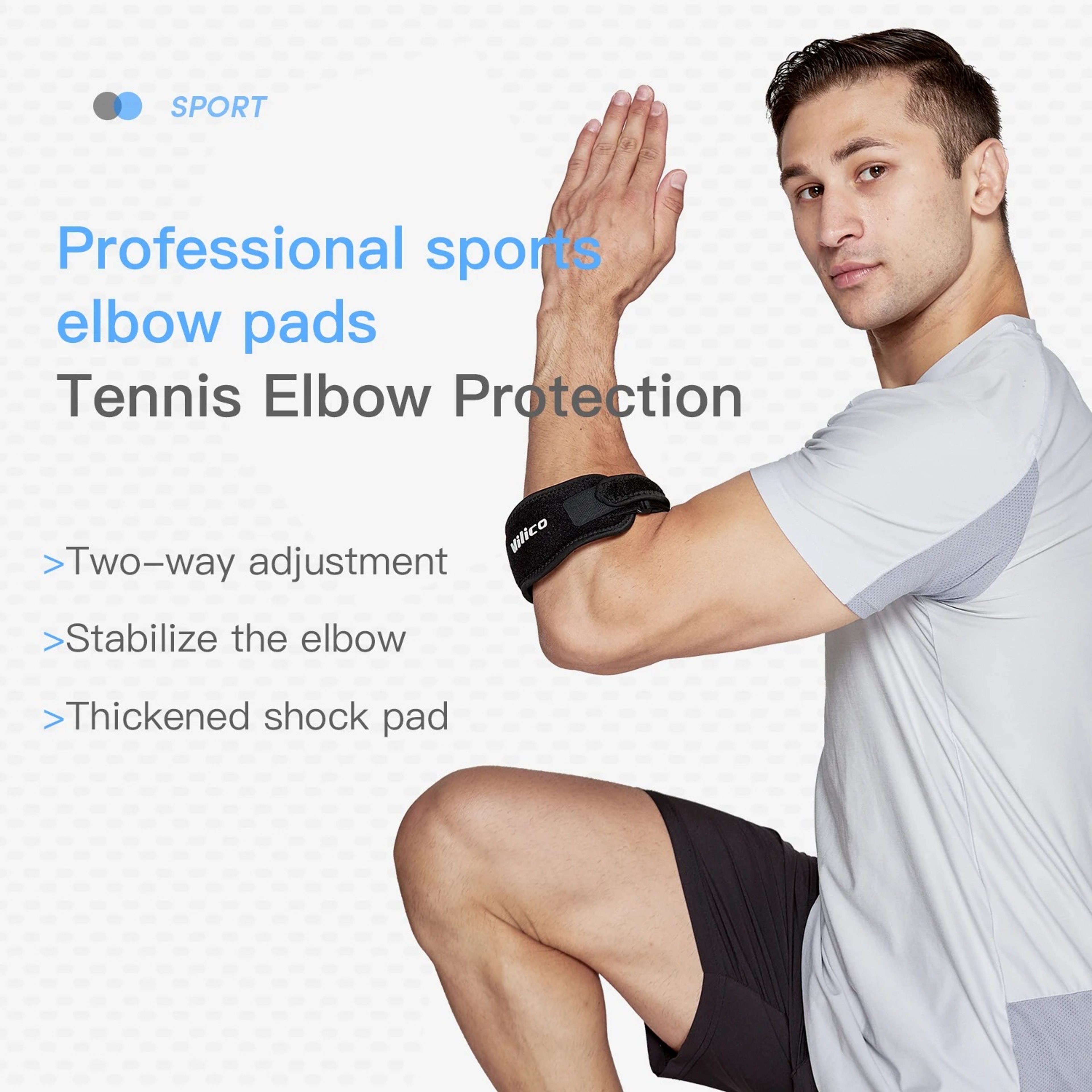 Elbow Support Strap Soft Cushion for Basketball, Tennis, and Badminton Epicondylitis Elbow Pad – view 6