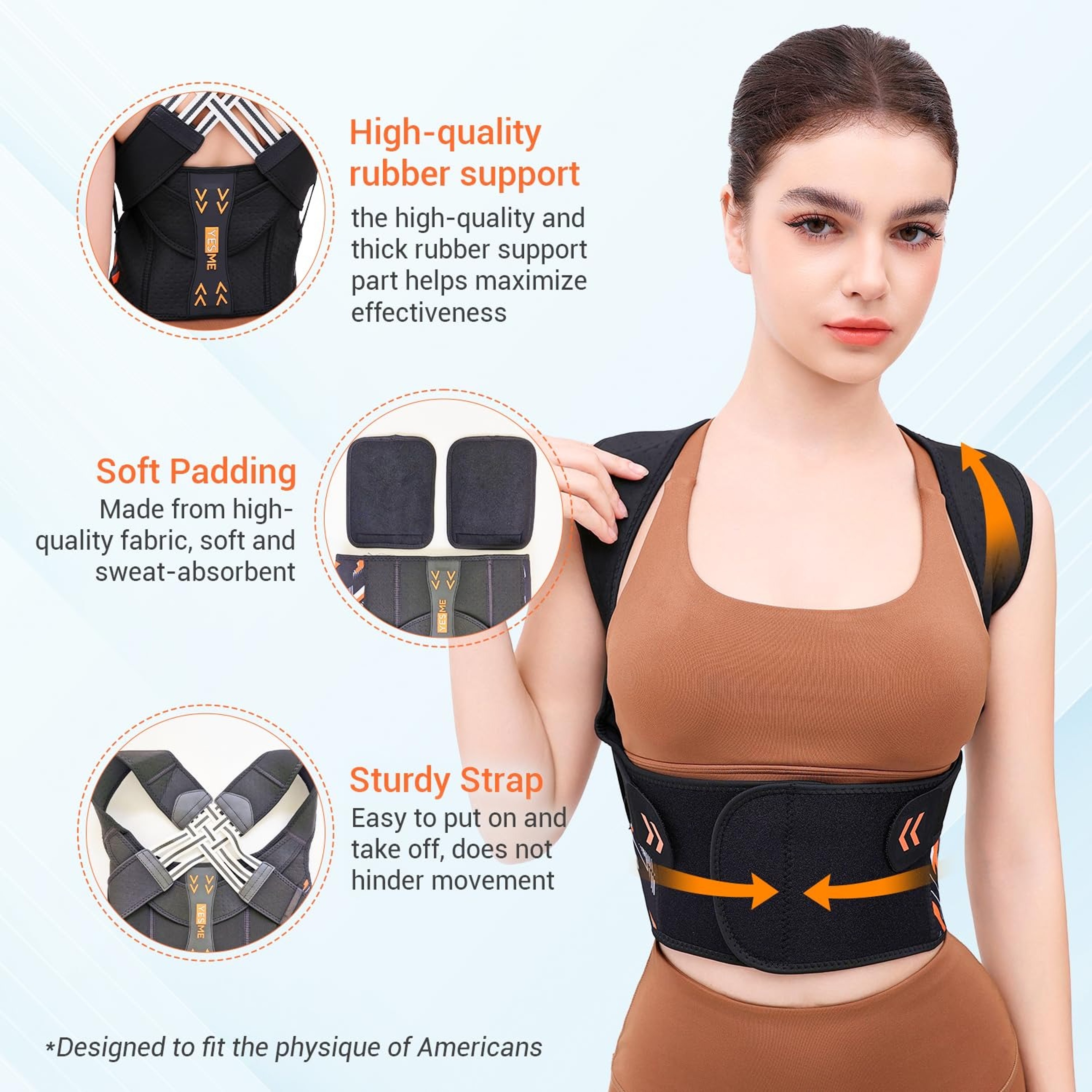 Posture Corrector Back Brace for Men and Women Improve Posture & Relieve Neck and Back Pain – view 3