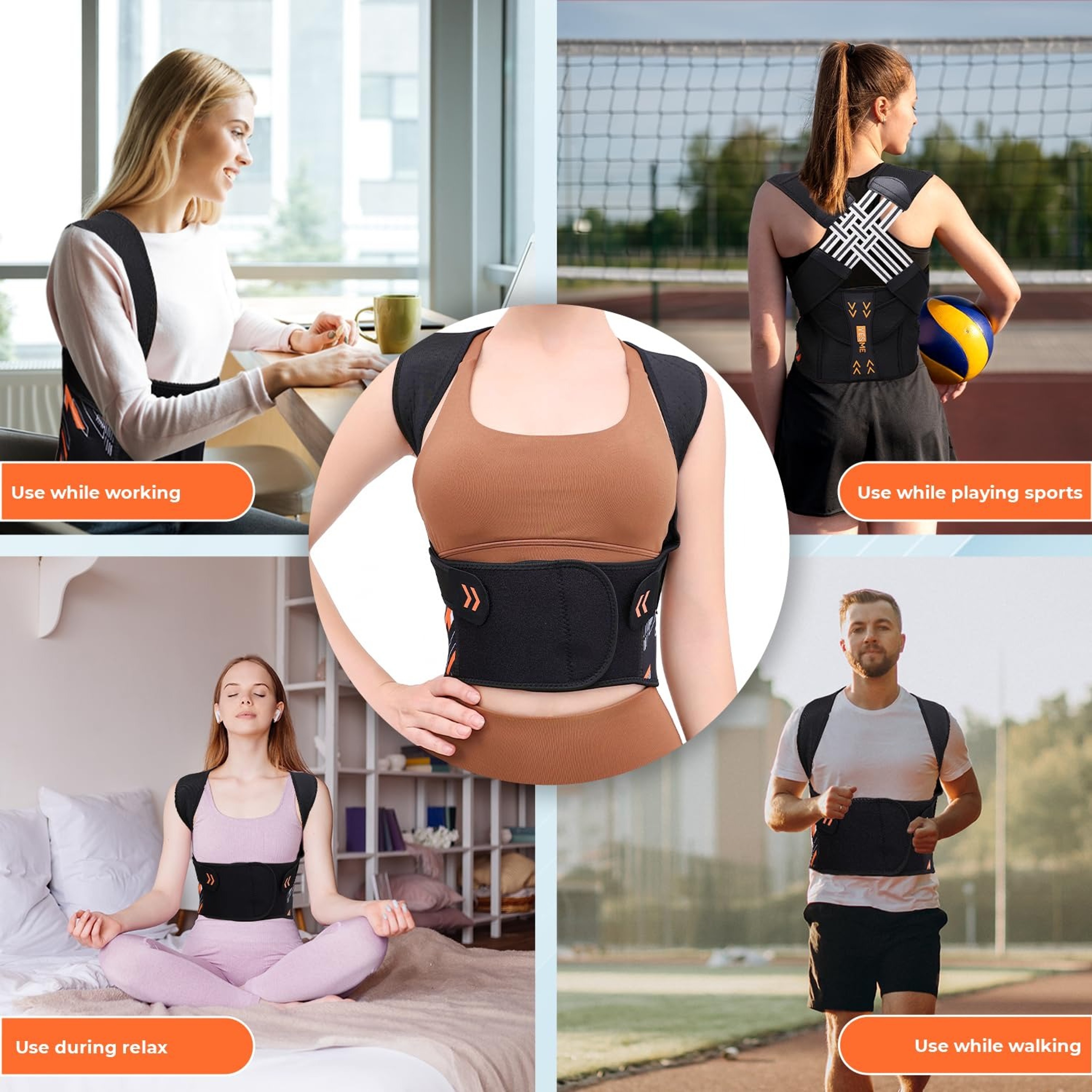 Posture Corrector Back Brace for Men and Women Improve Posture & Relieve Neck and Back Pain – view 5