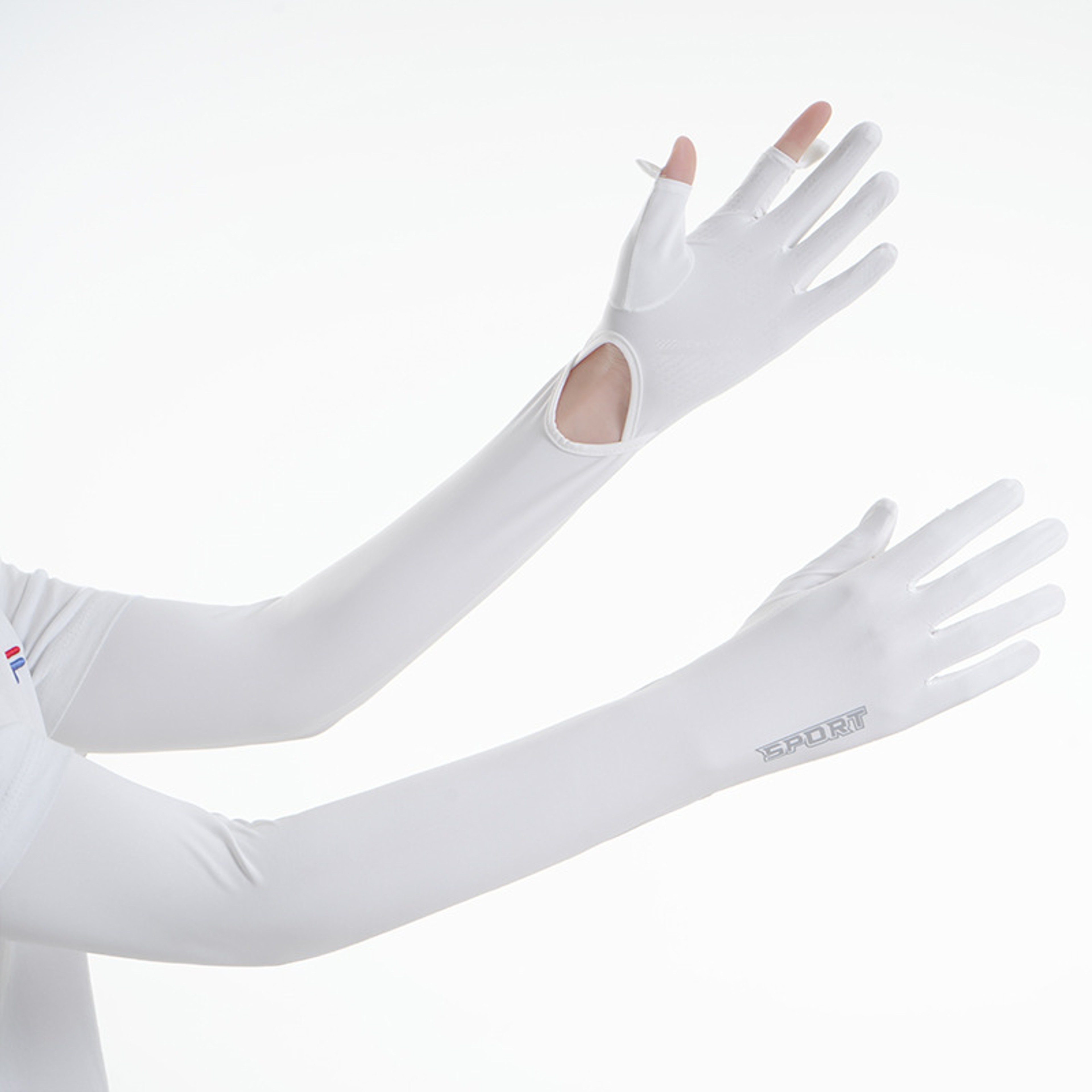 Compression Arm Sleeves With Gloves For Men  Women Sun Protection For Cycling  Outdoor Activities 6