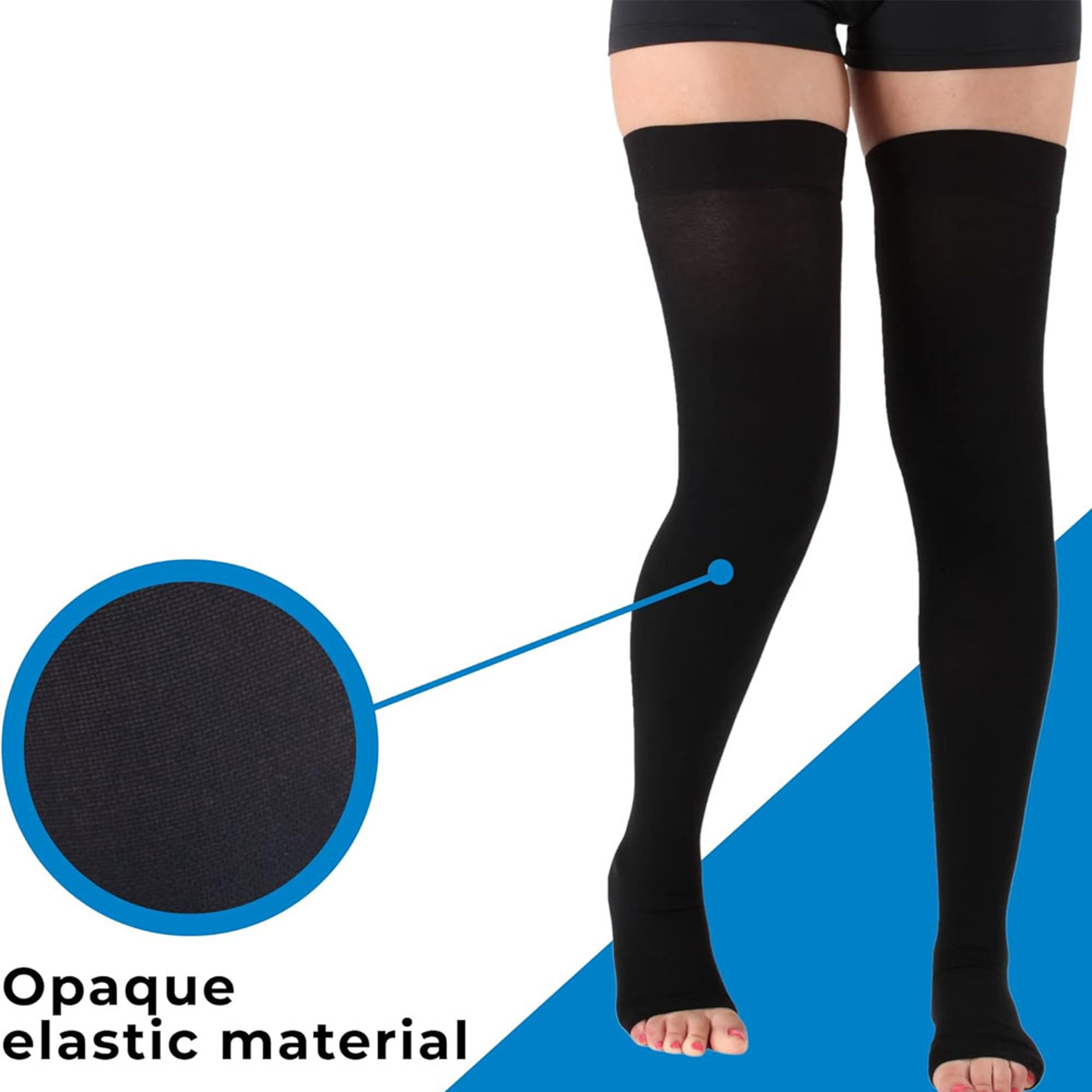 Unisex OvertheKnee Plus Size Compression Socks For Men And Women Segmented Design For Support  Comf 3