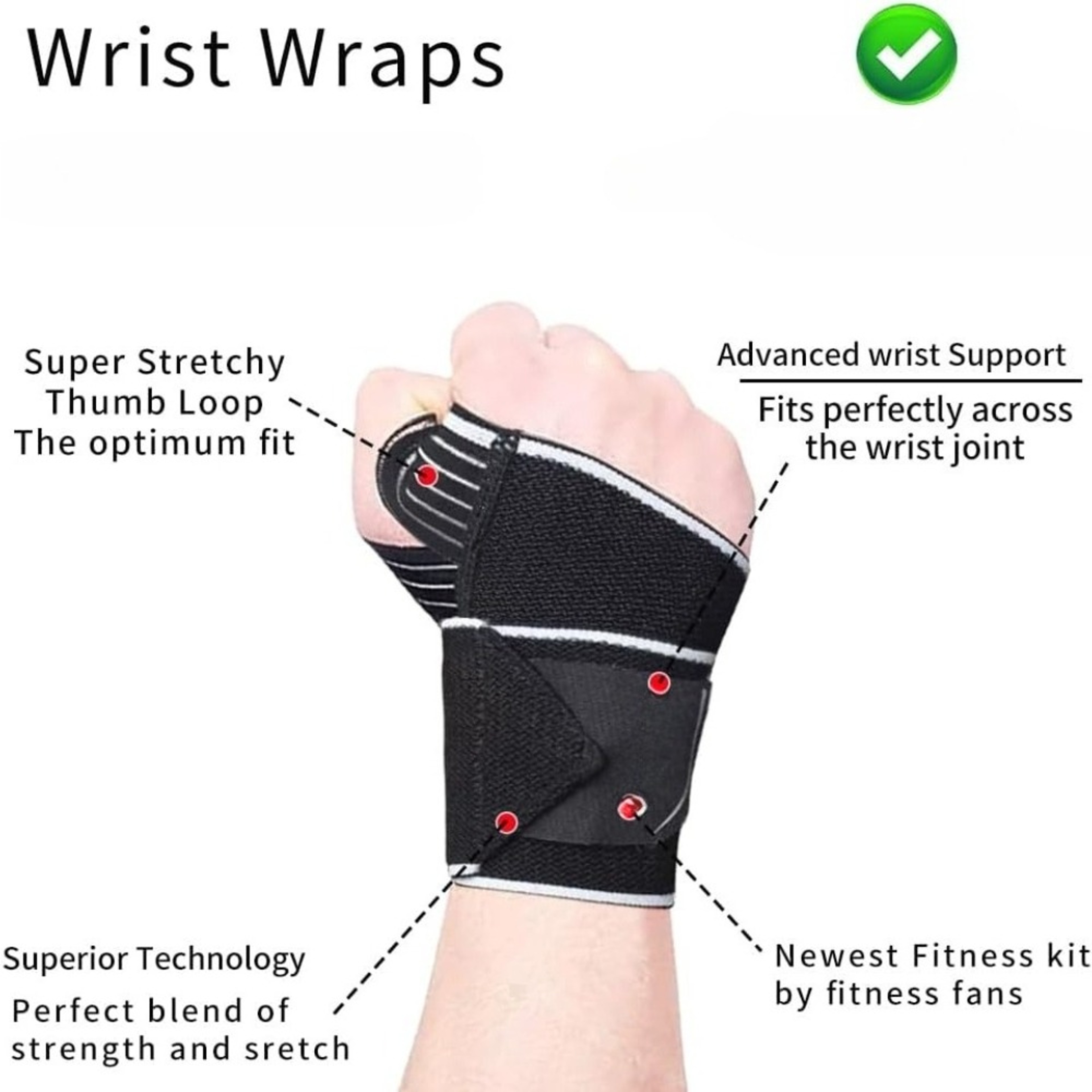 Adjustable Wrist Support Strap For Weightlifting Sports  Daily Use Enhance Wrist Stability  Perform 1