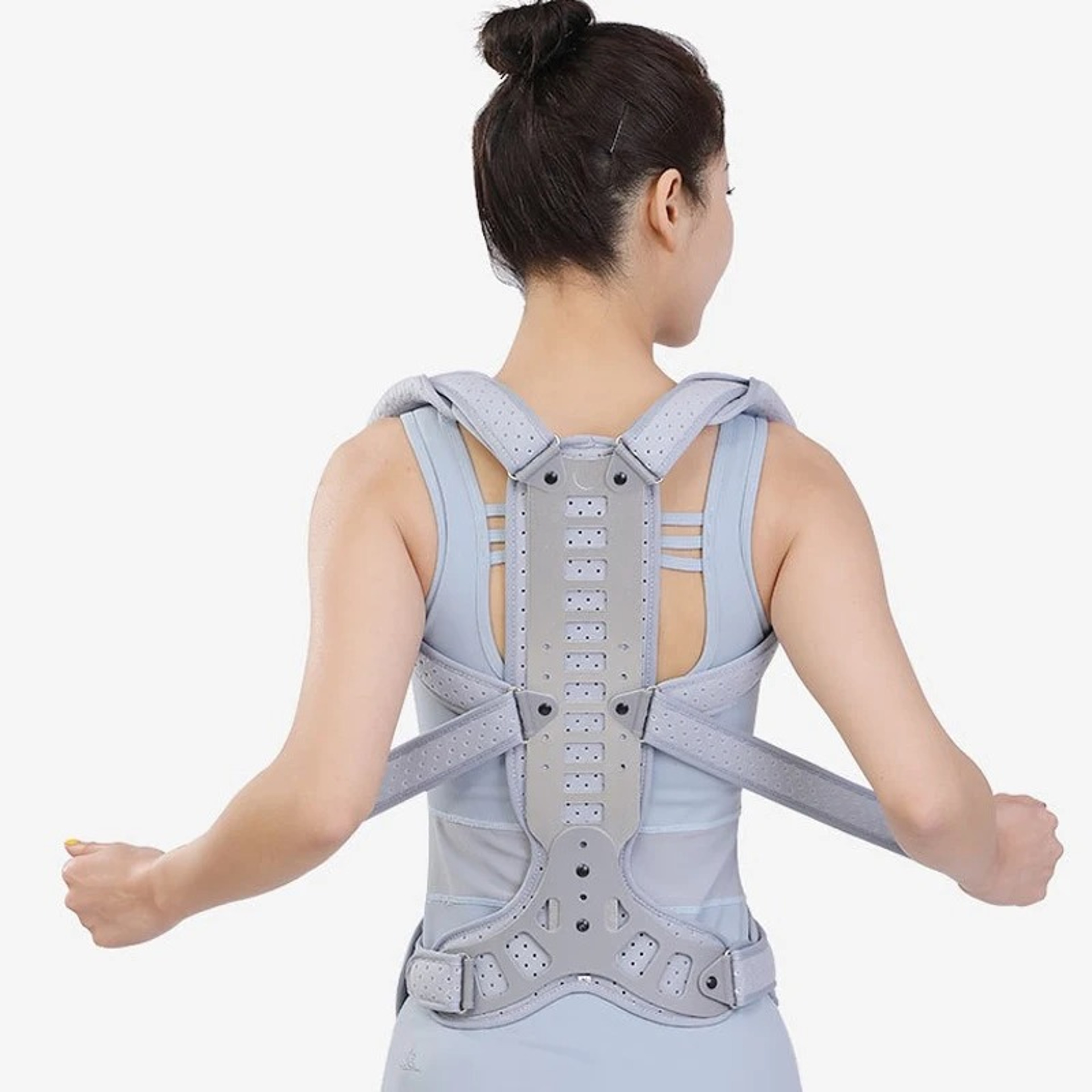Adjustable Posture Corrector For Back Neck  Shoulder Pain Relief Unisex Metal Back Straightener 2