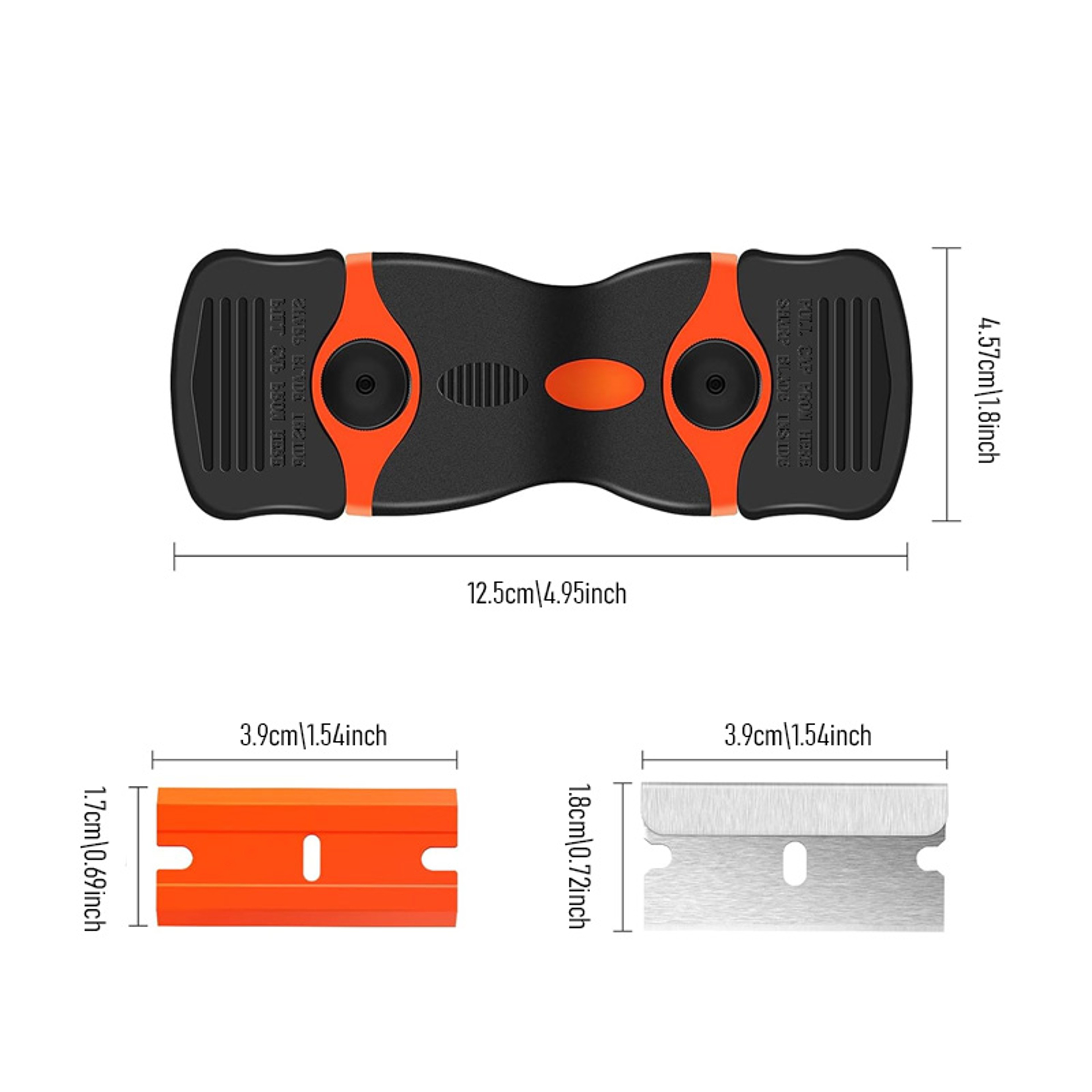 PlasticMetal Razor Blade Scraper For Decals Stickers  Window Tint Removal Tool 4