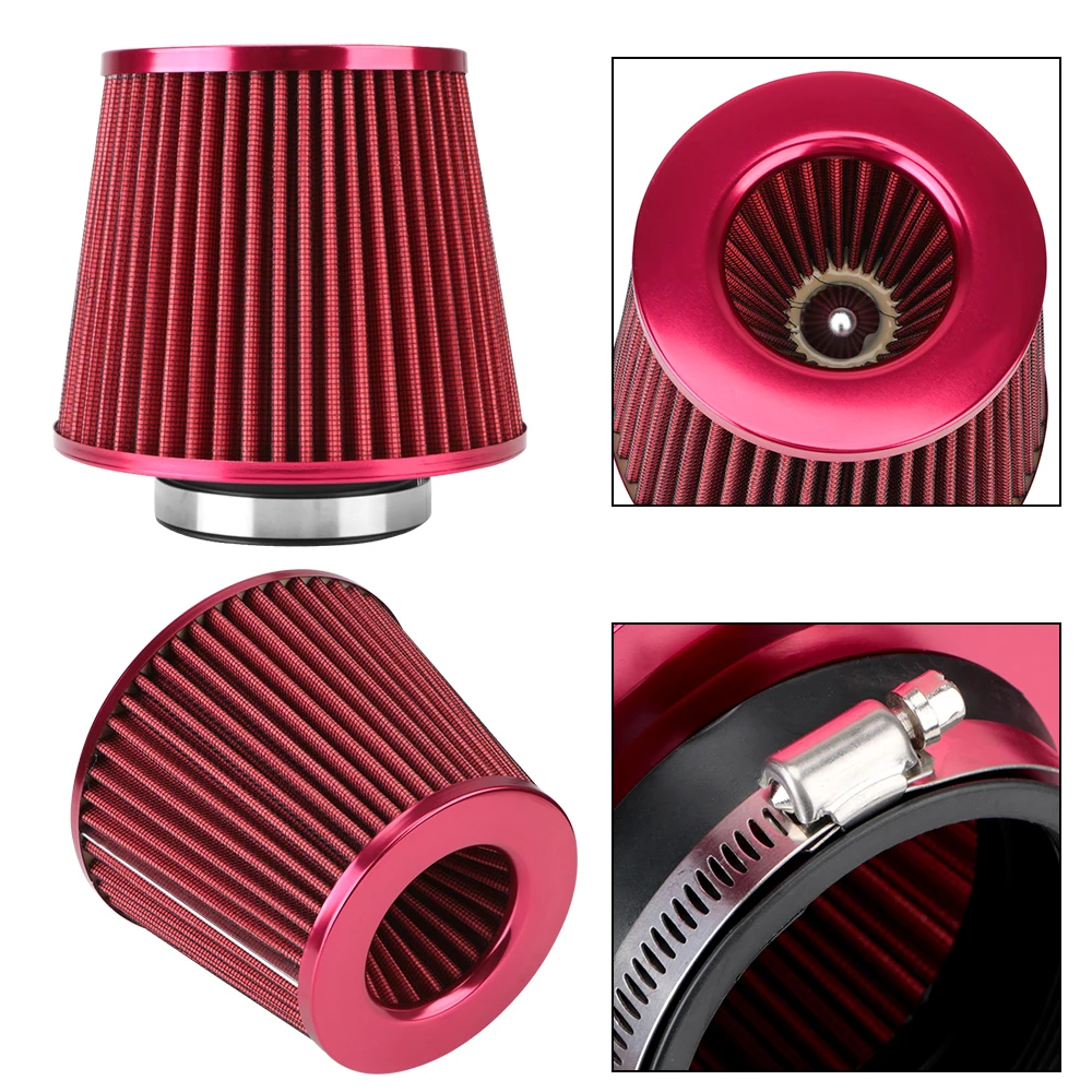 Universal Mushroom Head Air Filter High Flow Performance Replacement For Engine Tuning  Car Modific 2