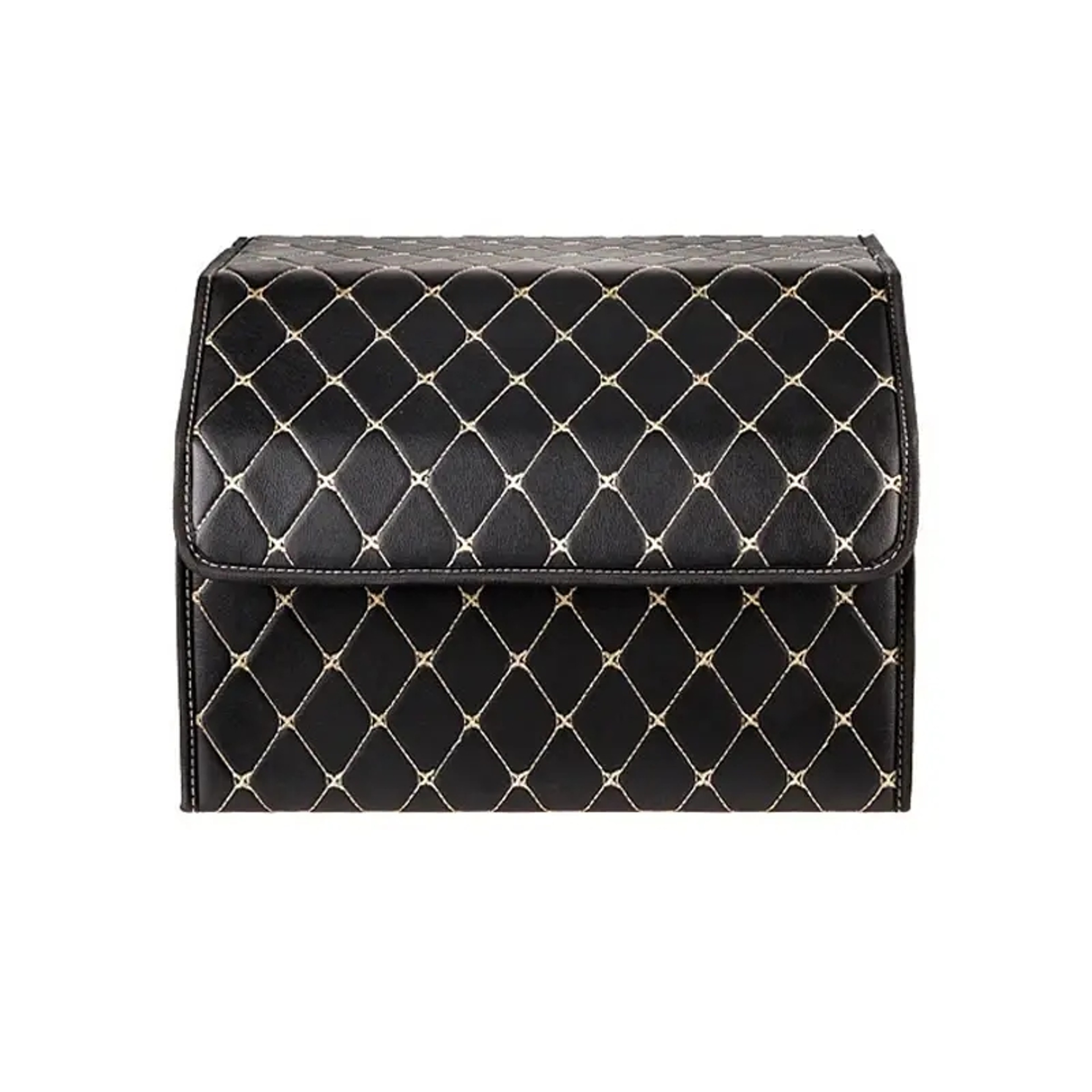 Car Trunk Storage Box Durable PU Leather Multiuse Organizer For Auto Storage And Car Interior 0