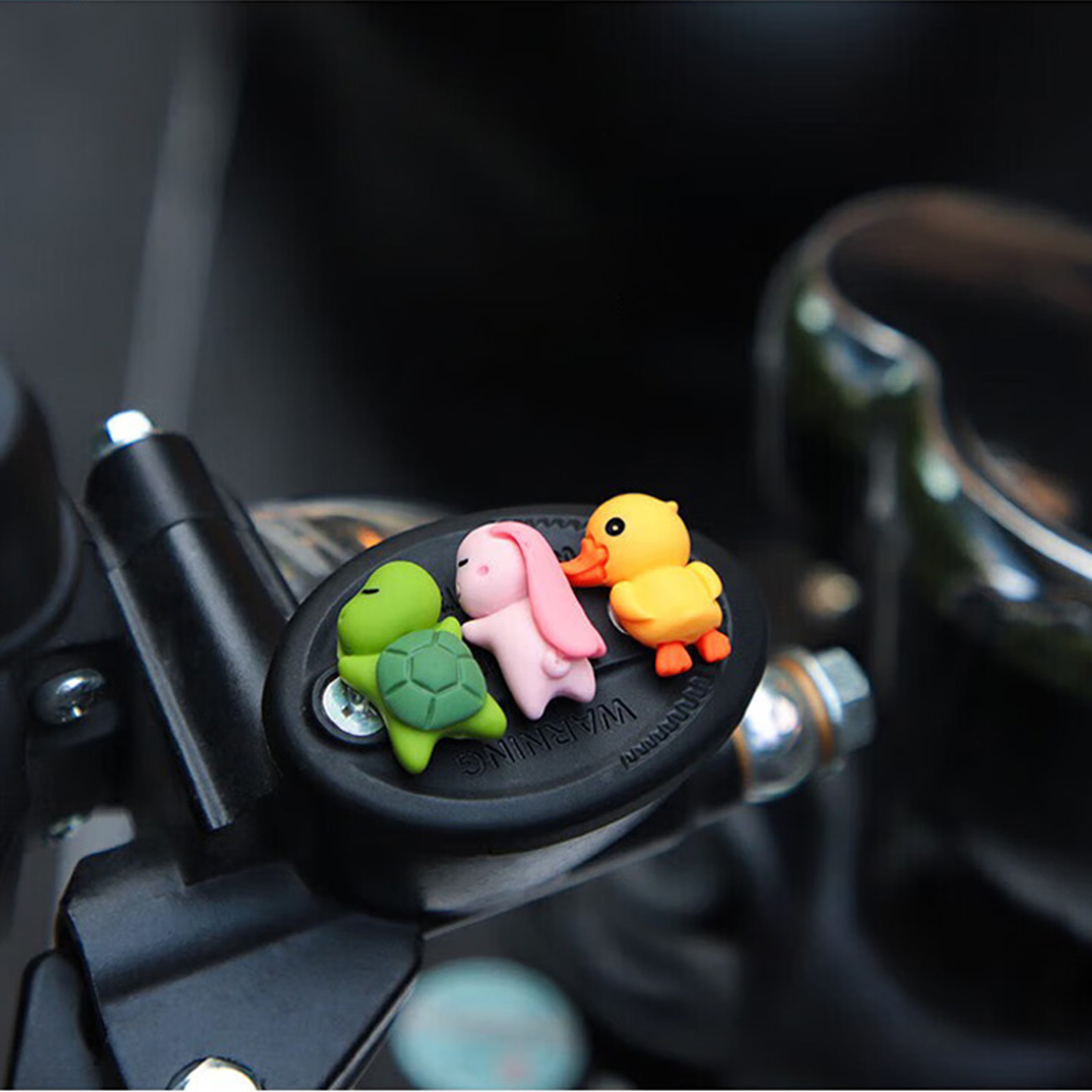 Cute Animal Car Pendant Ornament Set for Rearview Mirror, Console & Bike Little Turtle Decorative Doll – view 5