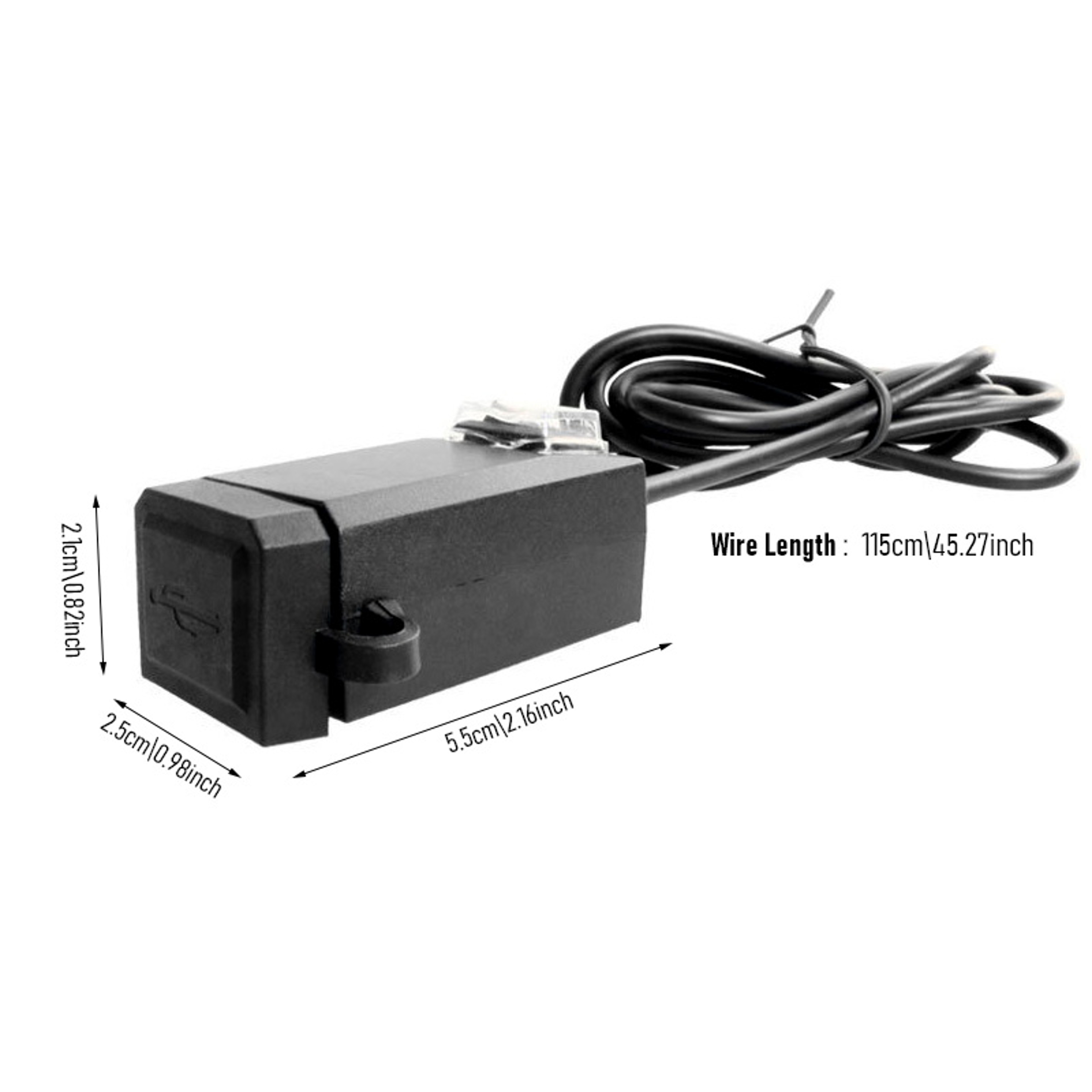 Waterproof Motorcycle USB Charger Dual Port Handlebar Power Adapter 5