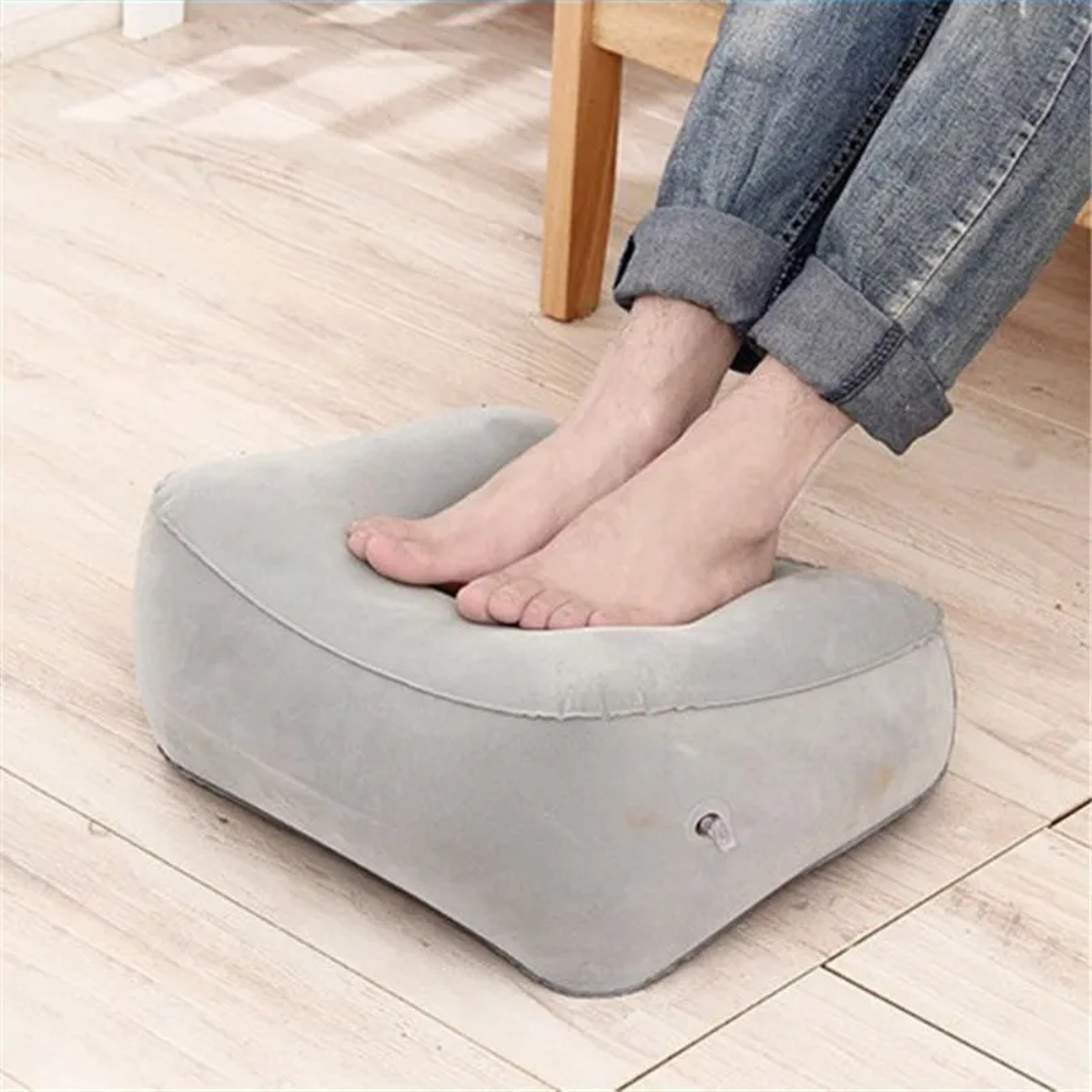 Inflatable Travel Footrest Pillow For Plane Train And Car Portable Comfortable Rest Pad For Kids An 1