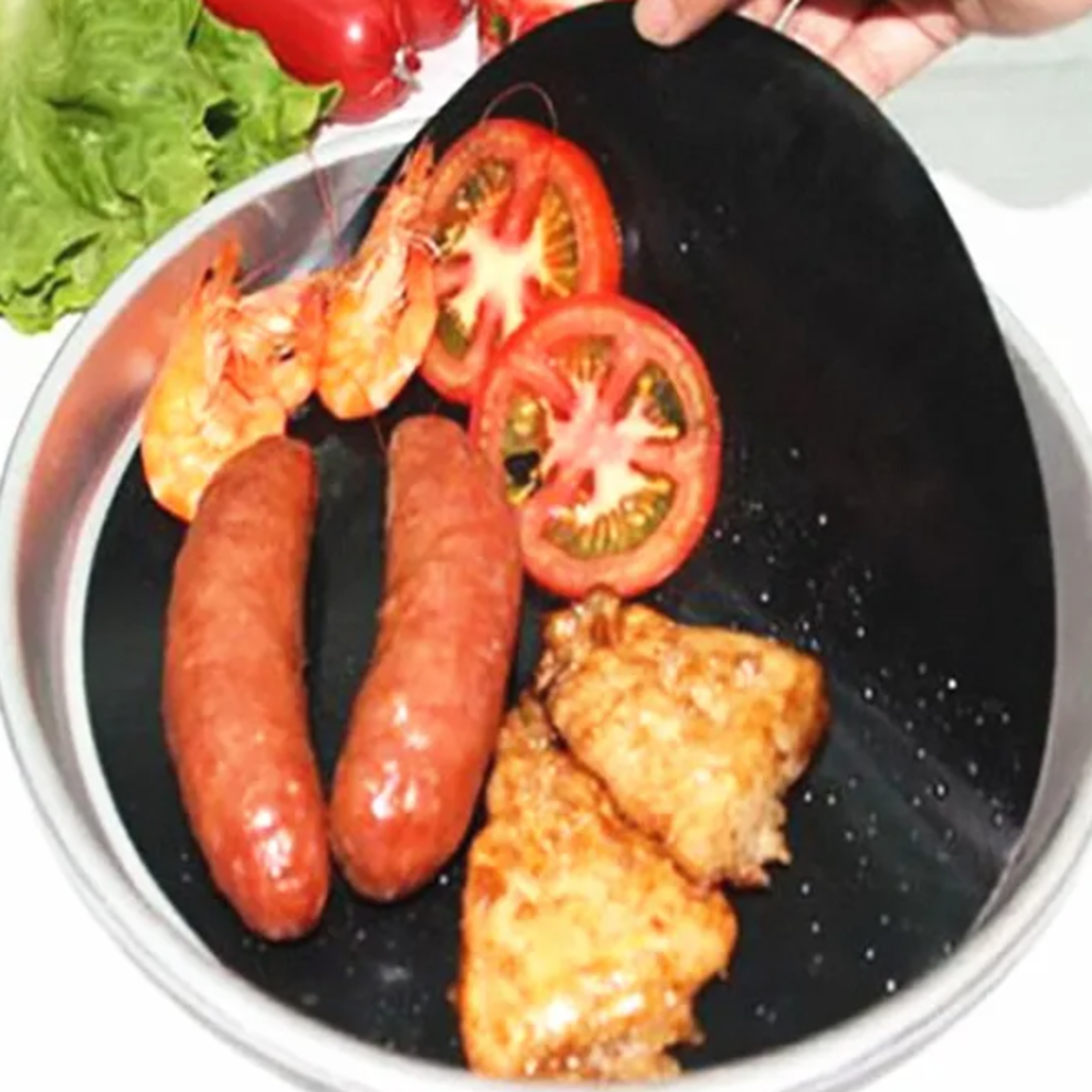 NonStick Round Fryer Mats Wok  BBQ Cooking Liners