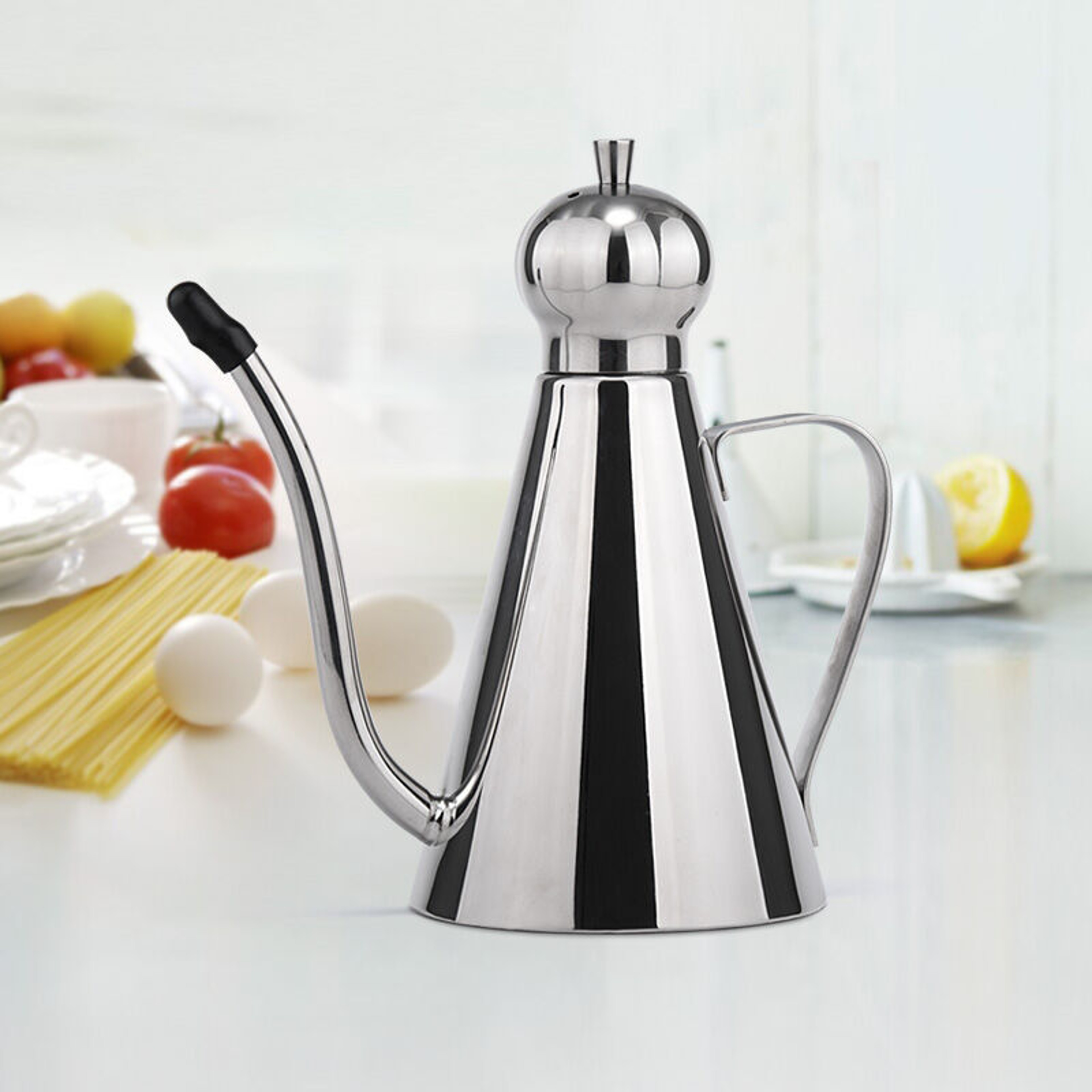 Stainless Steel Olive Oil  Vinegar Dispenser Sleek Condiment Storage Bottles For Kitchen Organizati 1