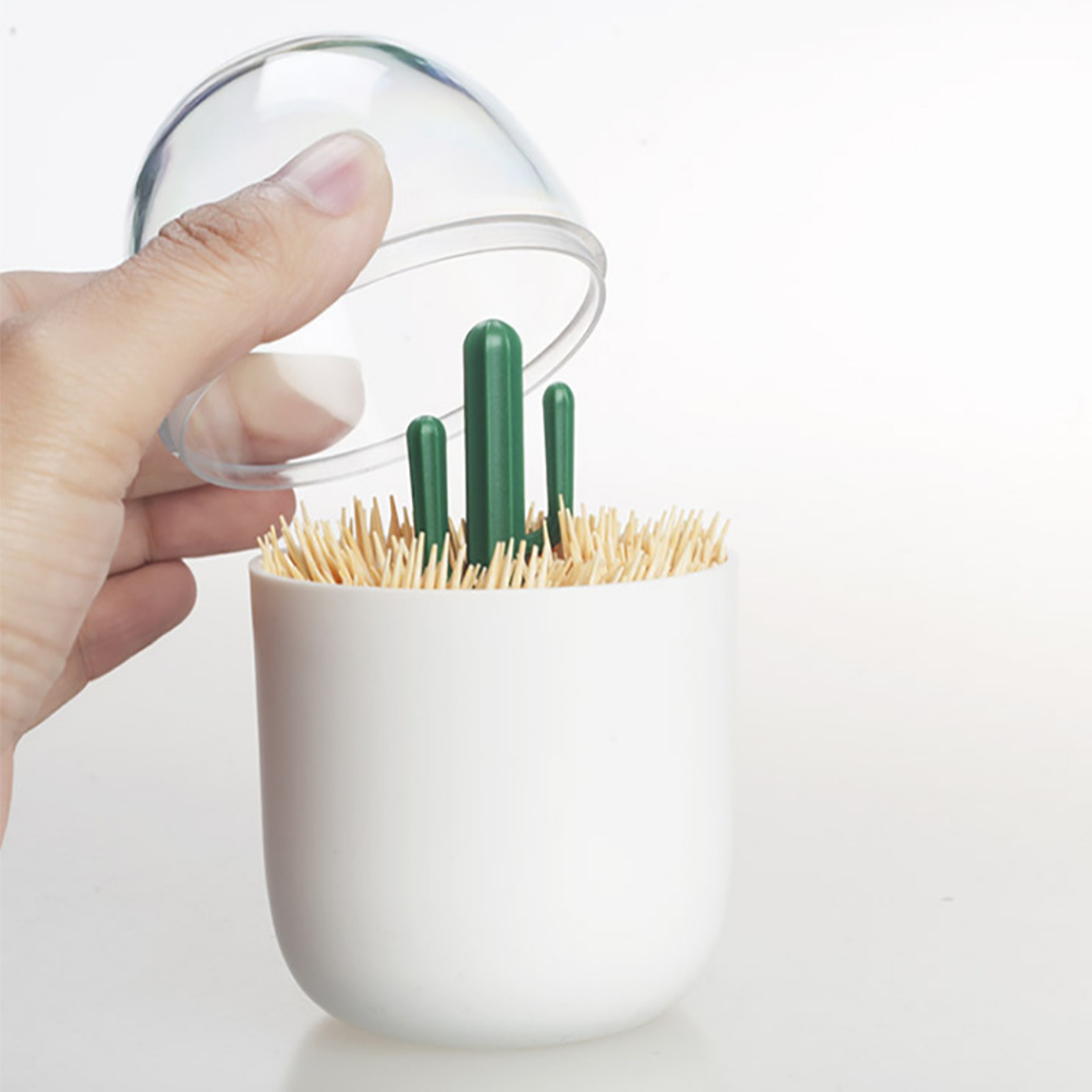 Cute Cartoon Dustproof Plastic Toothpick Holder Decorative Cotton Swab  Toothpick Dispenser For Org 3