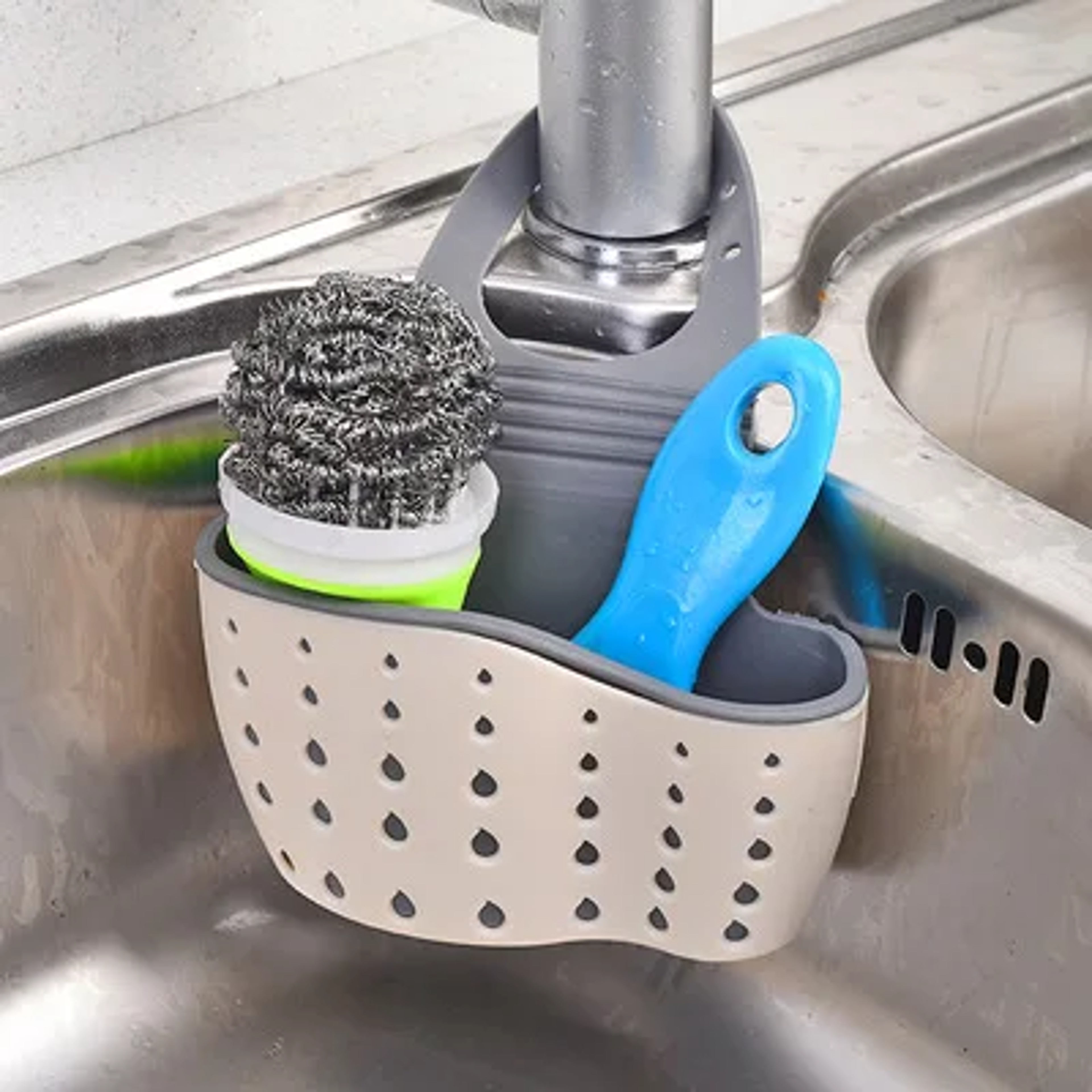 Suction Cup Kitchen Sponge Holder PP Rubber Toilet Soap Shelf & Organizer for Easy Storage – view 7