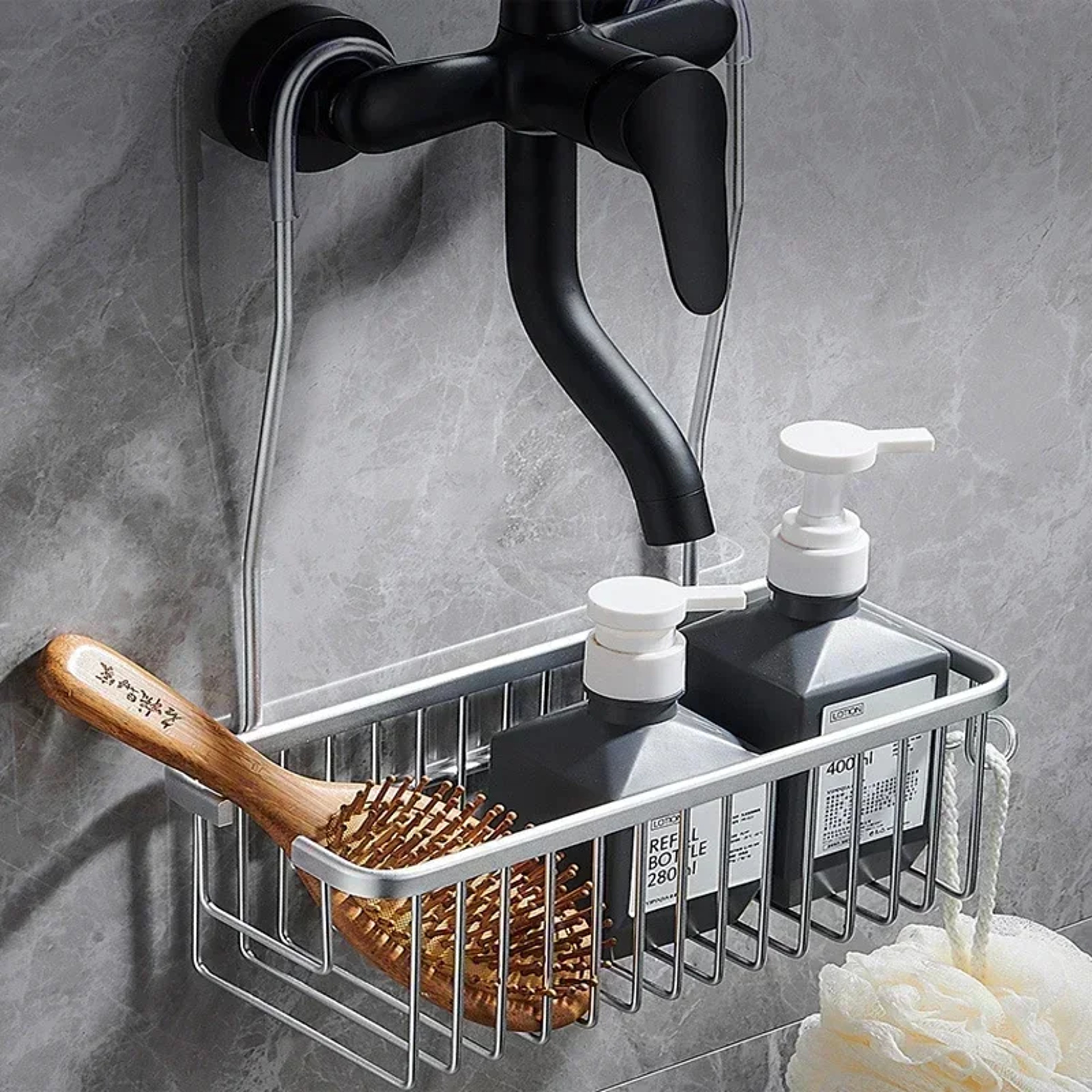Convenient Shower Storage Rack with No Drill Installation Ideal for Bathroom Organization – view 9