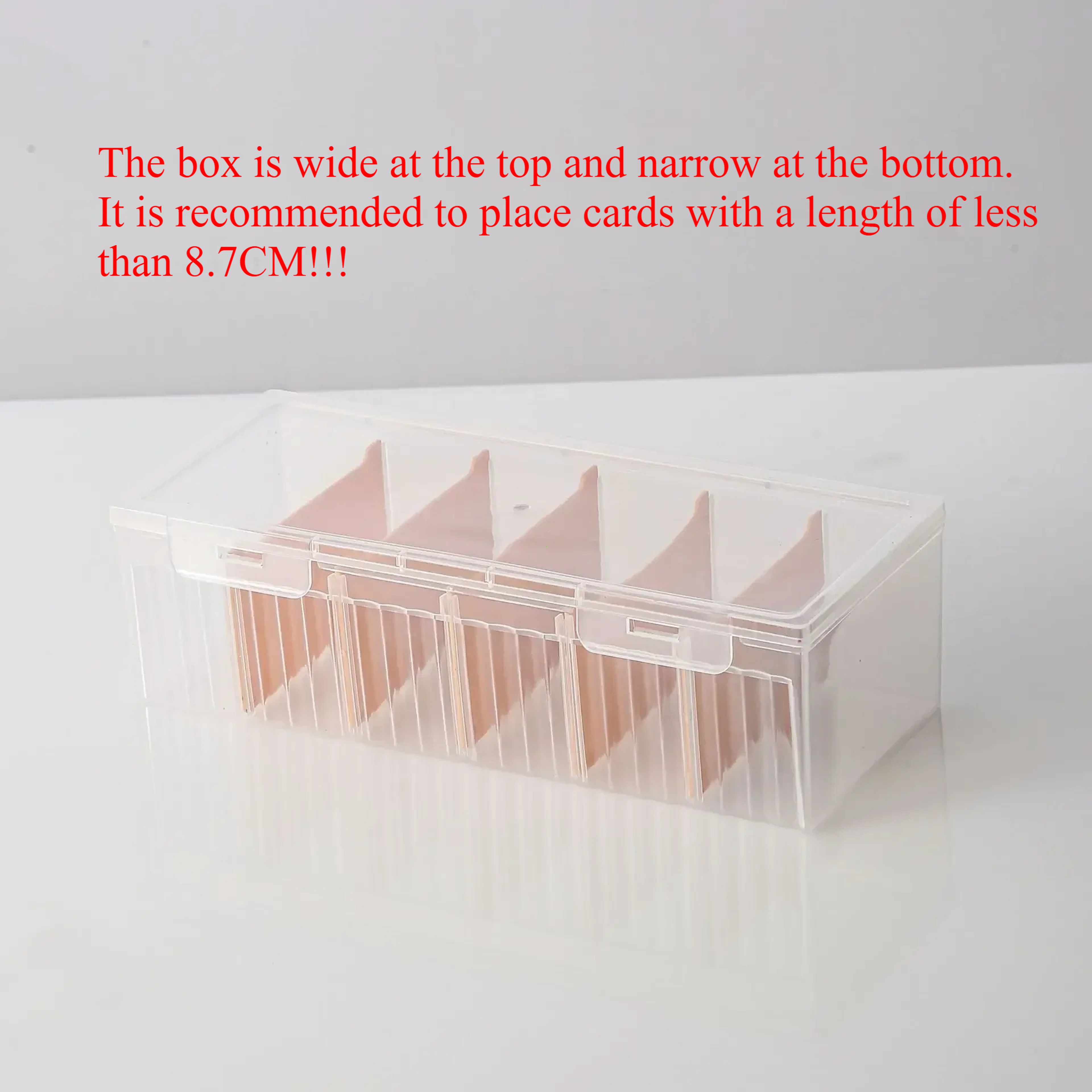 Clear Plastic Organizer Box for Game Cards with Adjustable Dividers Perfect Storage Solution for Collectors – view 7