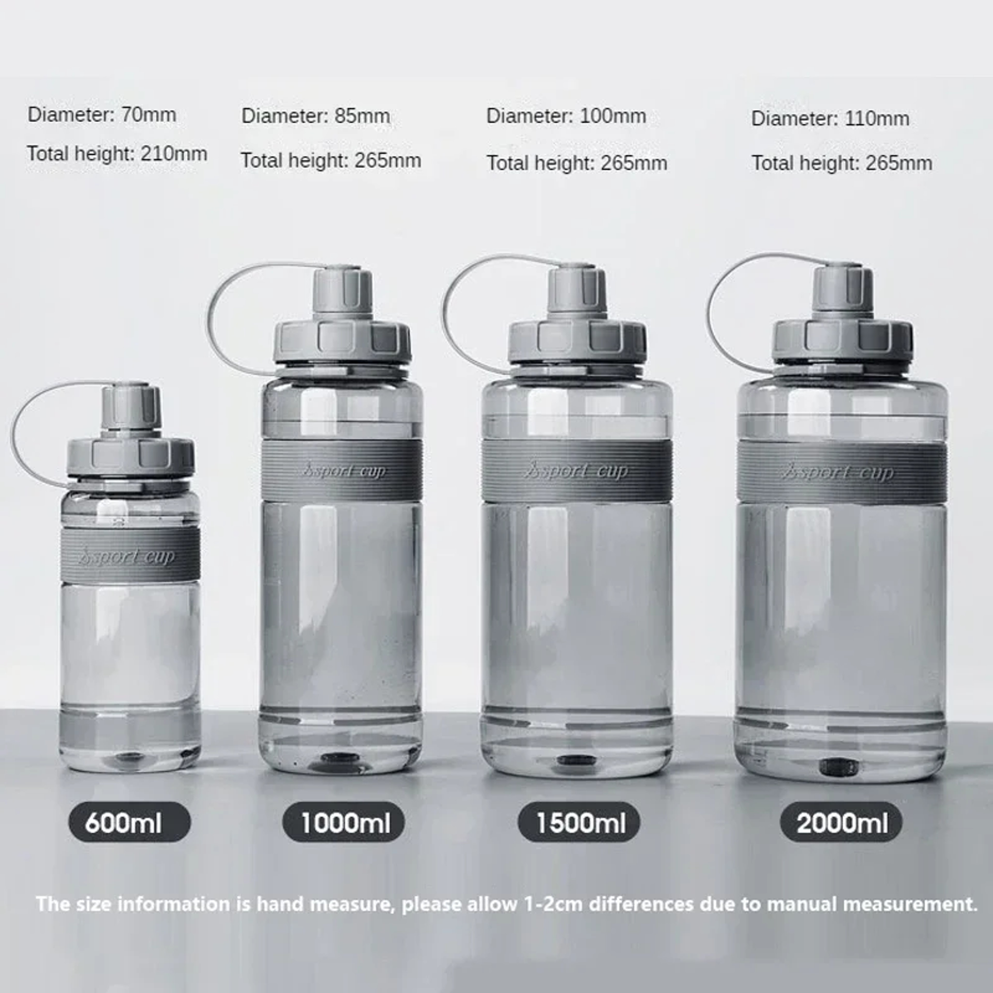 Big Water Bottle with Straw Large Capacity BPA Free Fitness Sports Water Bottle for School, Gym. – view 7