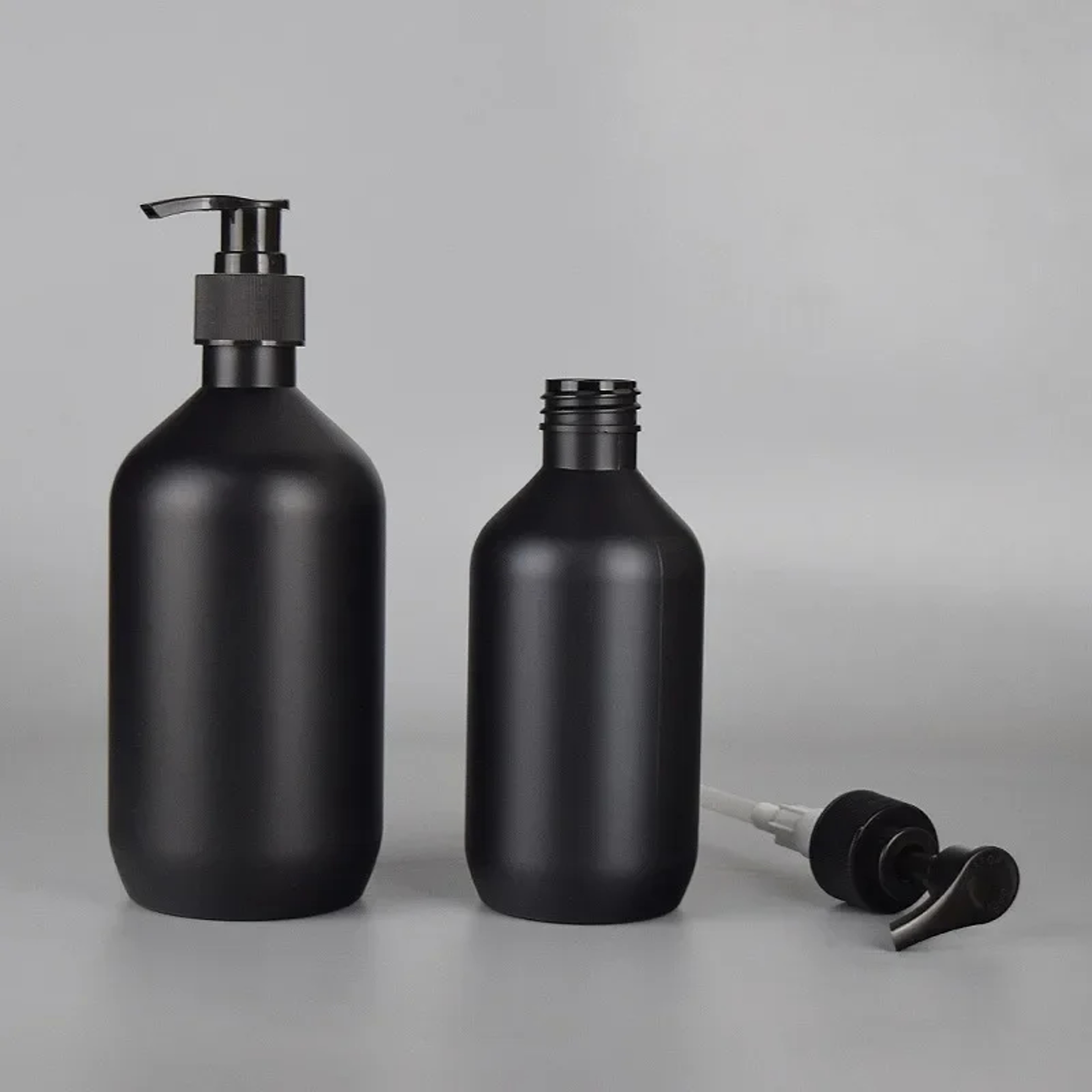 Matte Black Liquid Soap Dispenser Refillable Shampoo Conditioner And Lotion Container For Bathroom  1