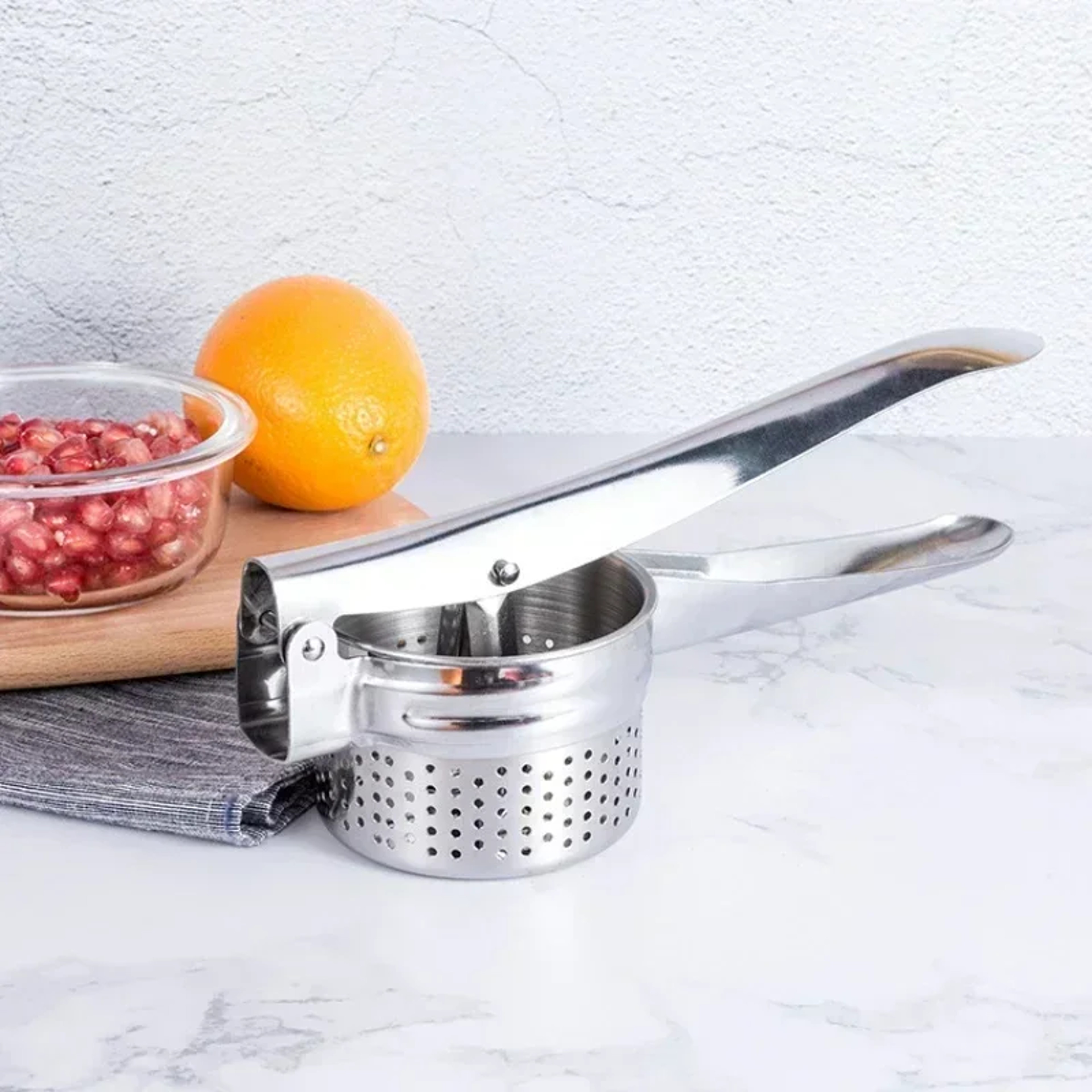 Stainless Steel Masher Ricer Press For Potatoes Fruits  Vegetables Squeezer  Juicer Tool For Smooth 1