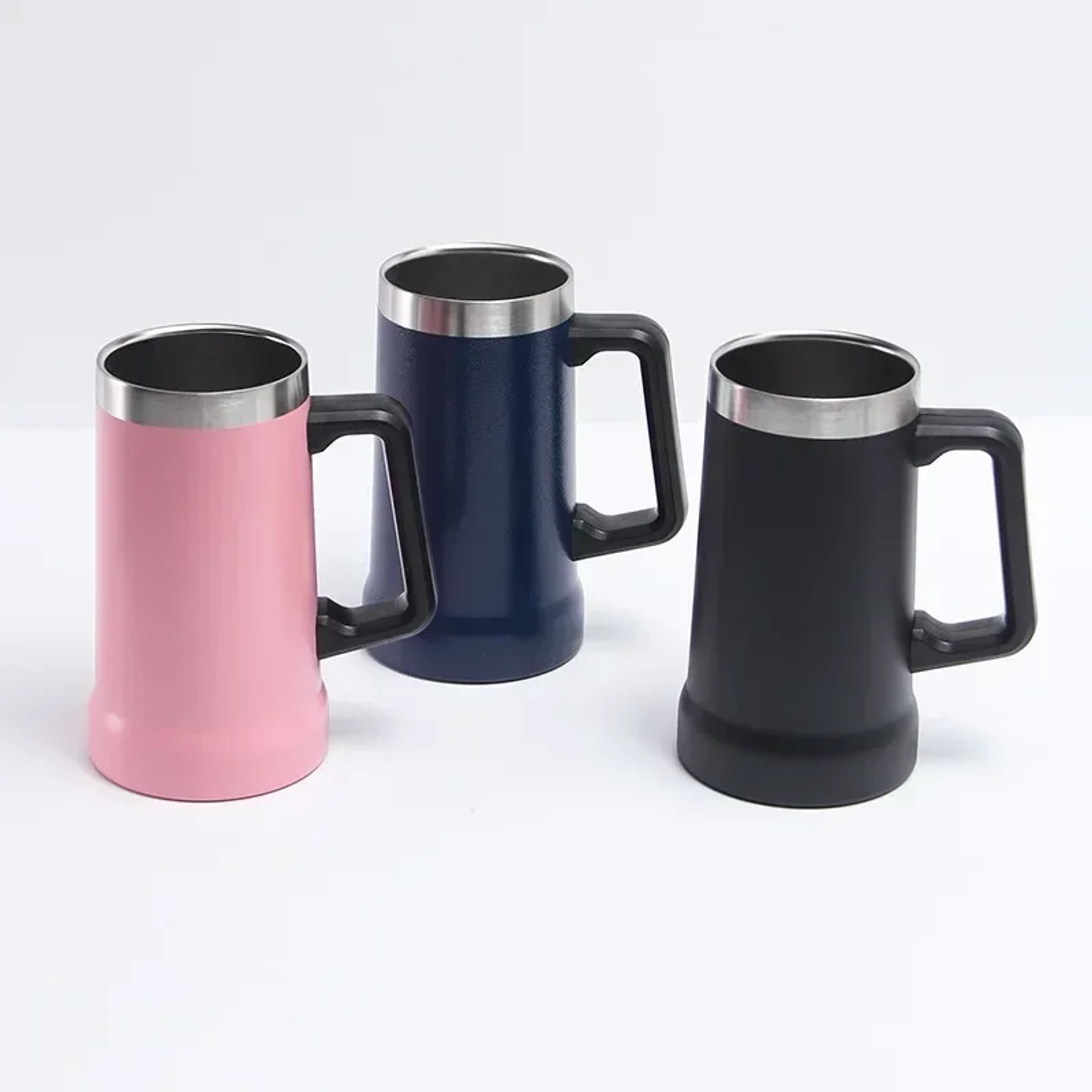 Large Capacity Thermal Mug For Beer Hours Ice Cold Stainless Steel Handle Beer Mug Thermos 0