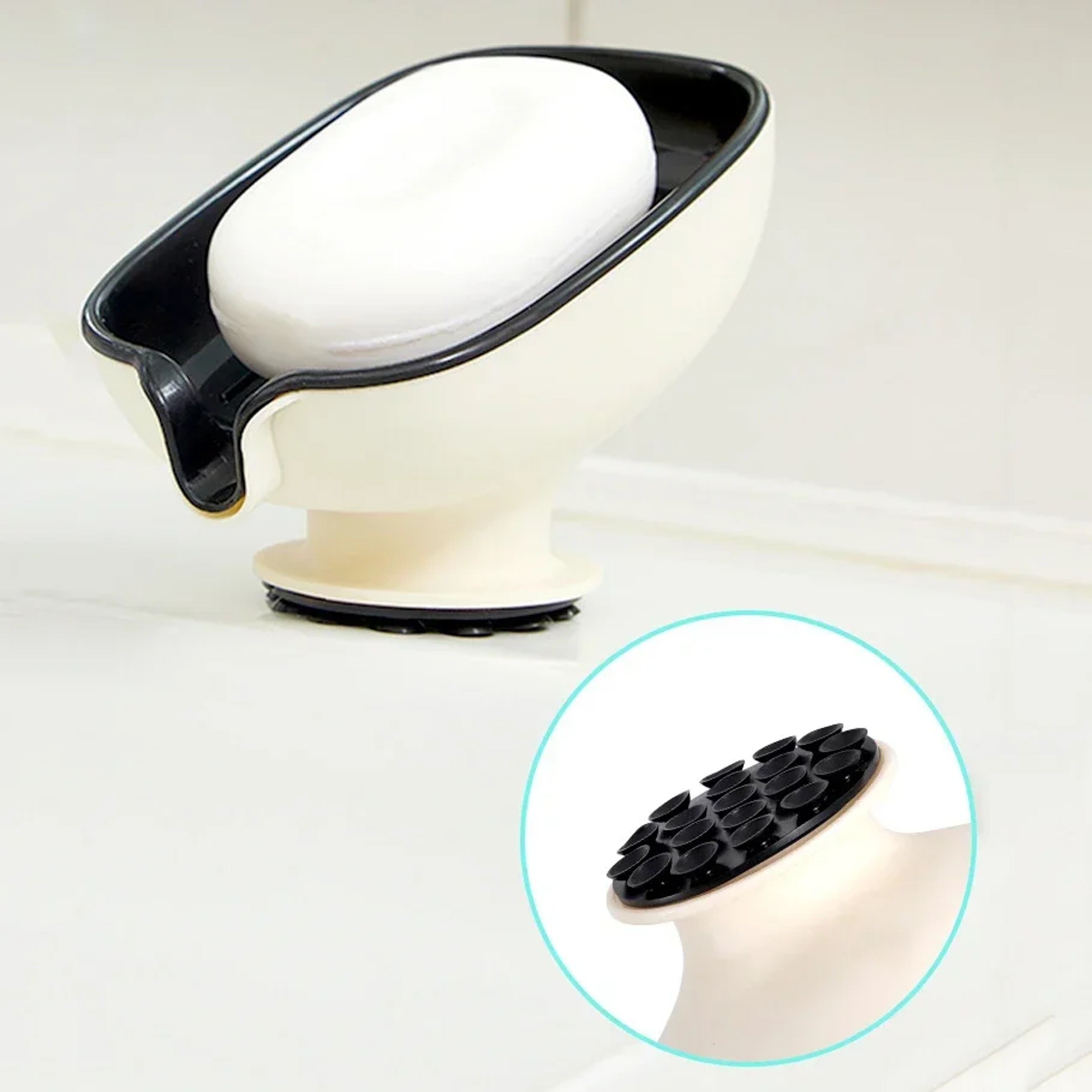 Suction Cup Soap Dish With Drainage Luxury Soap Holder For Bathroom 3