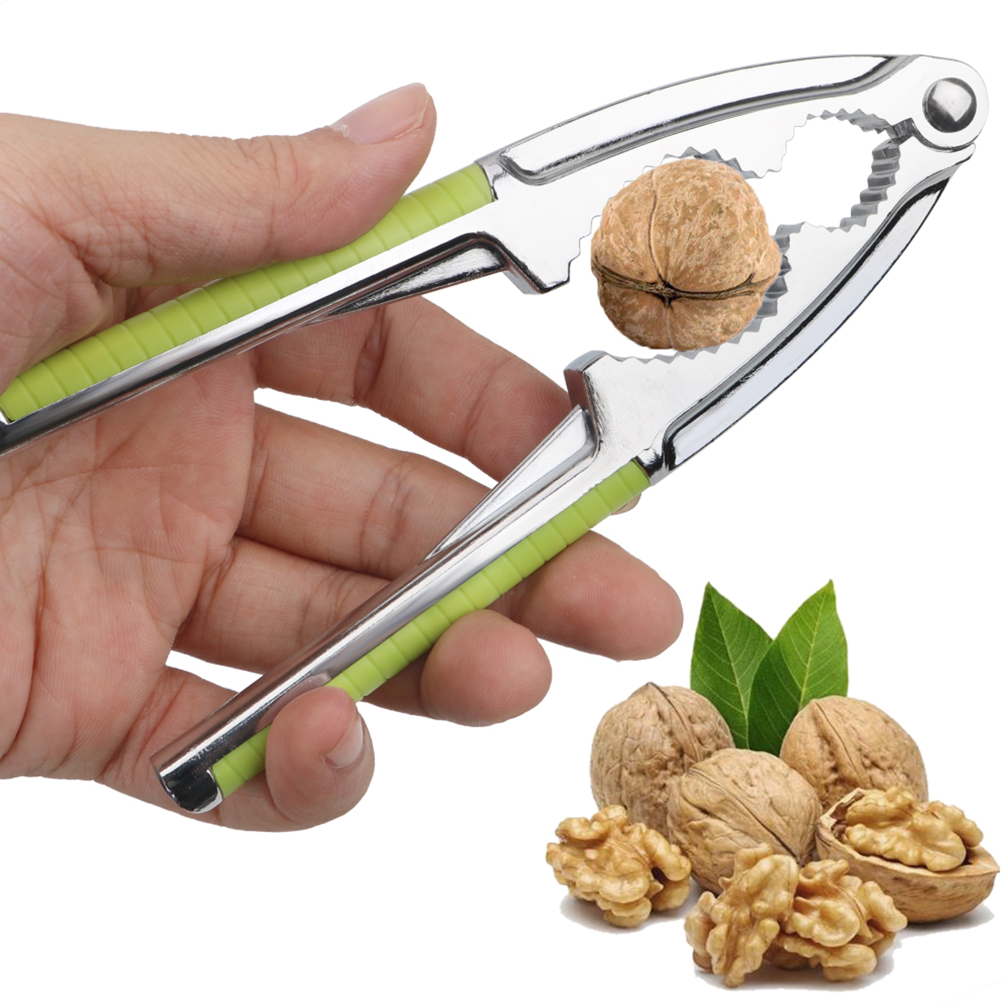 Stainless Steel Nut Cracker For Almonds Walnuts Hazelnuts  Bolt Clamping MultiFunction Kitchen Tool 0