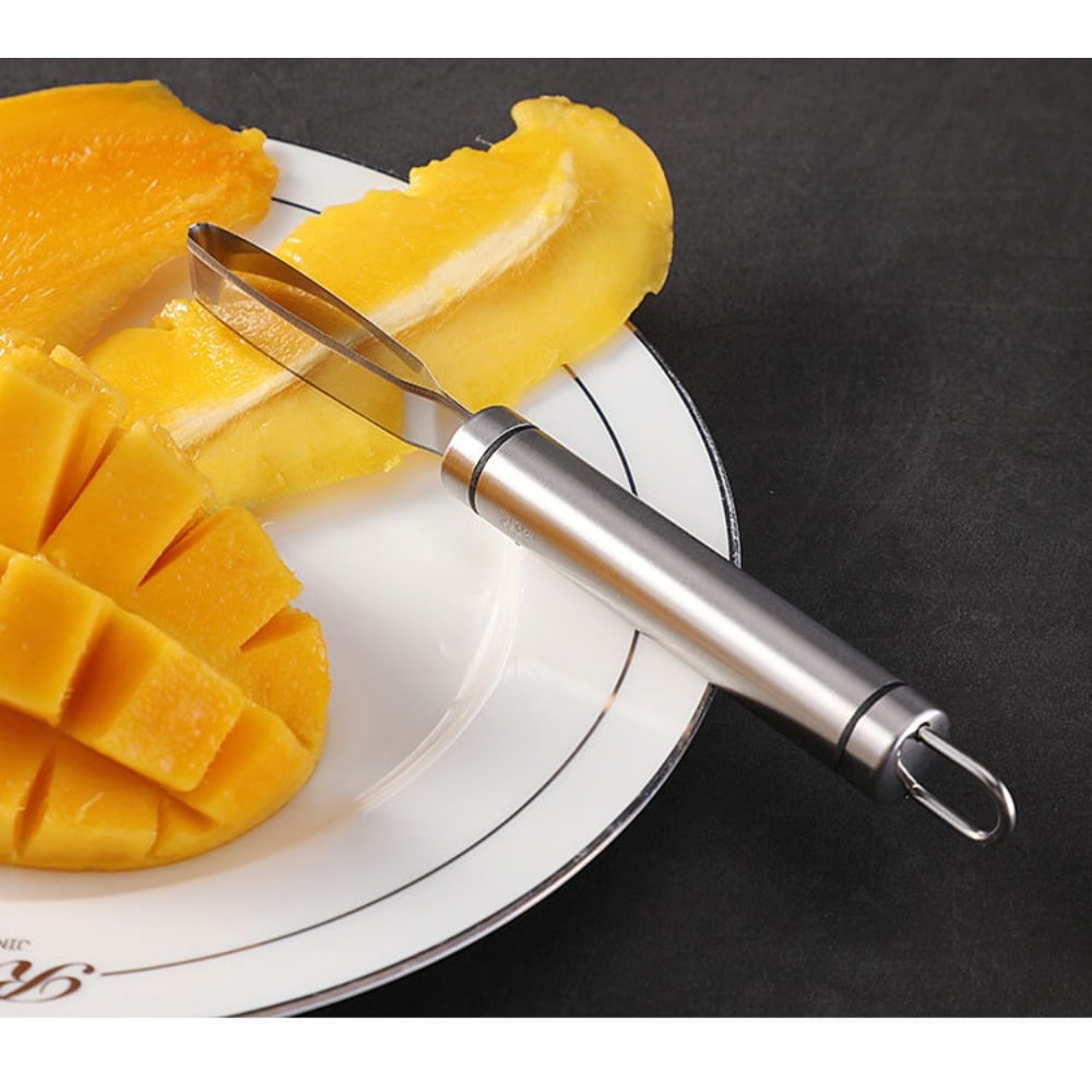 Stainless Steel Mango Corer  Fruit Peeler Tool Multifunctional Kitchen Gadget For Mango Pineapple   0