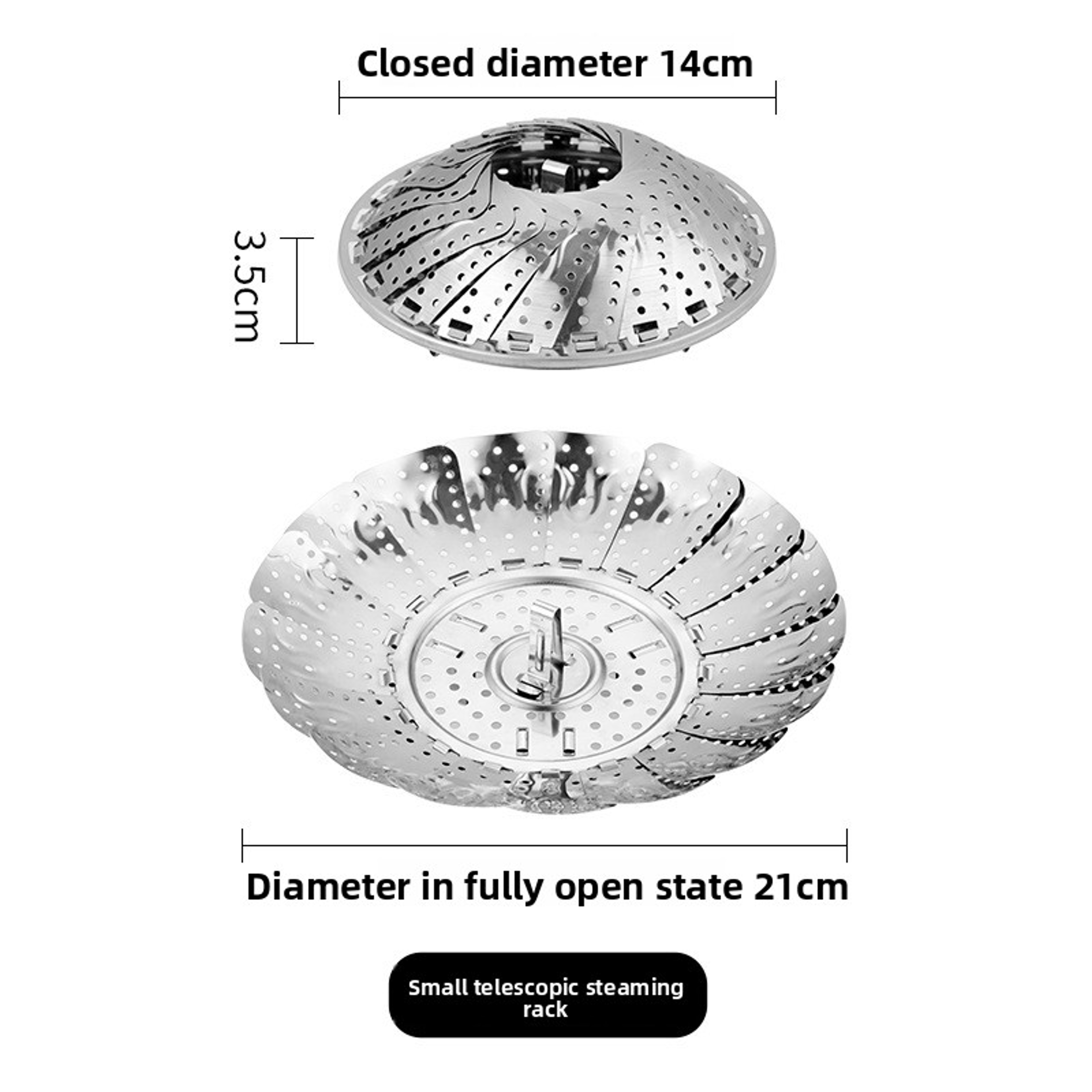 Stainless Steel Steamer Basket Foldable Steamer Rack For Pots Durable  Easy To Clean Veggie Stea 6