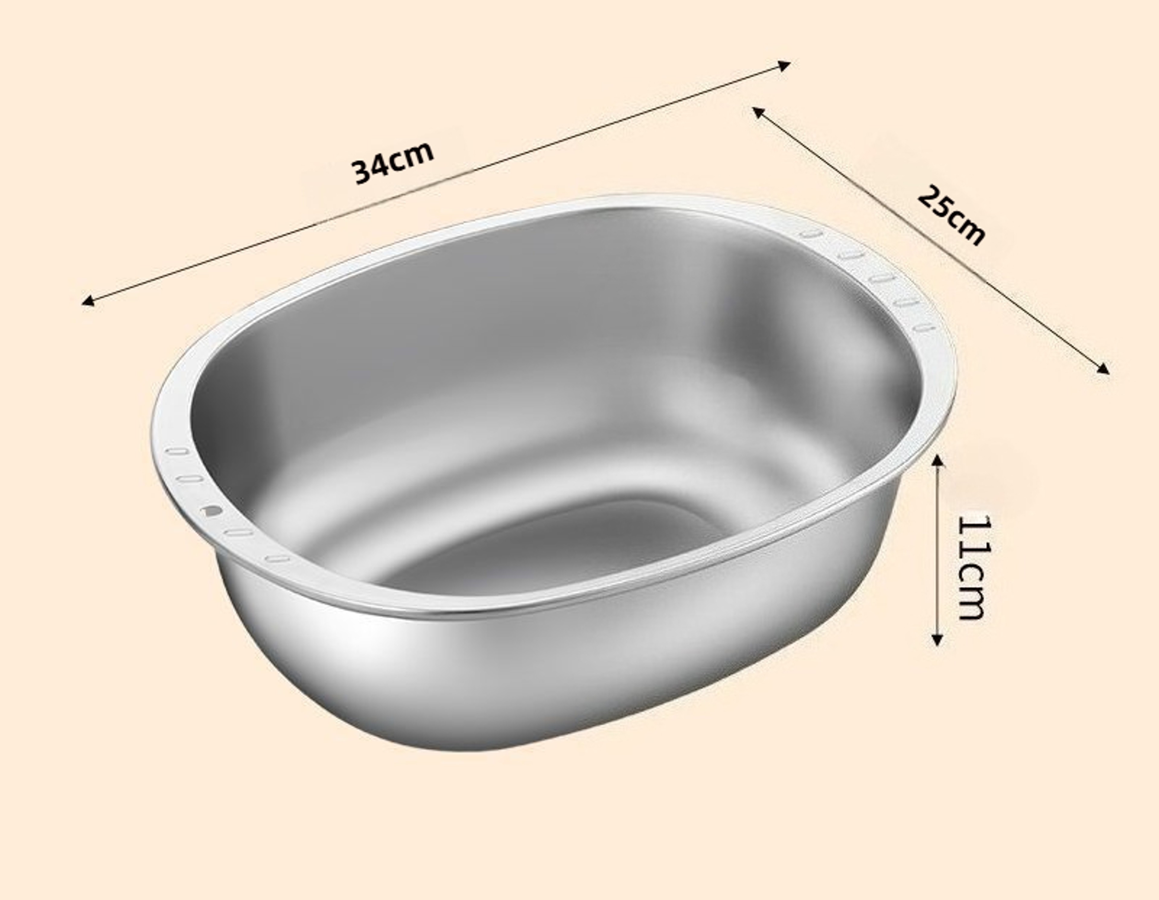 Heavy Duty Stainless Steel Mixing Bowl For Dough Kneading  Vegetables FoodGrade Dishwasher Safe 5