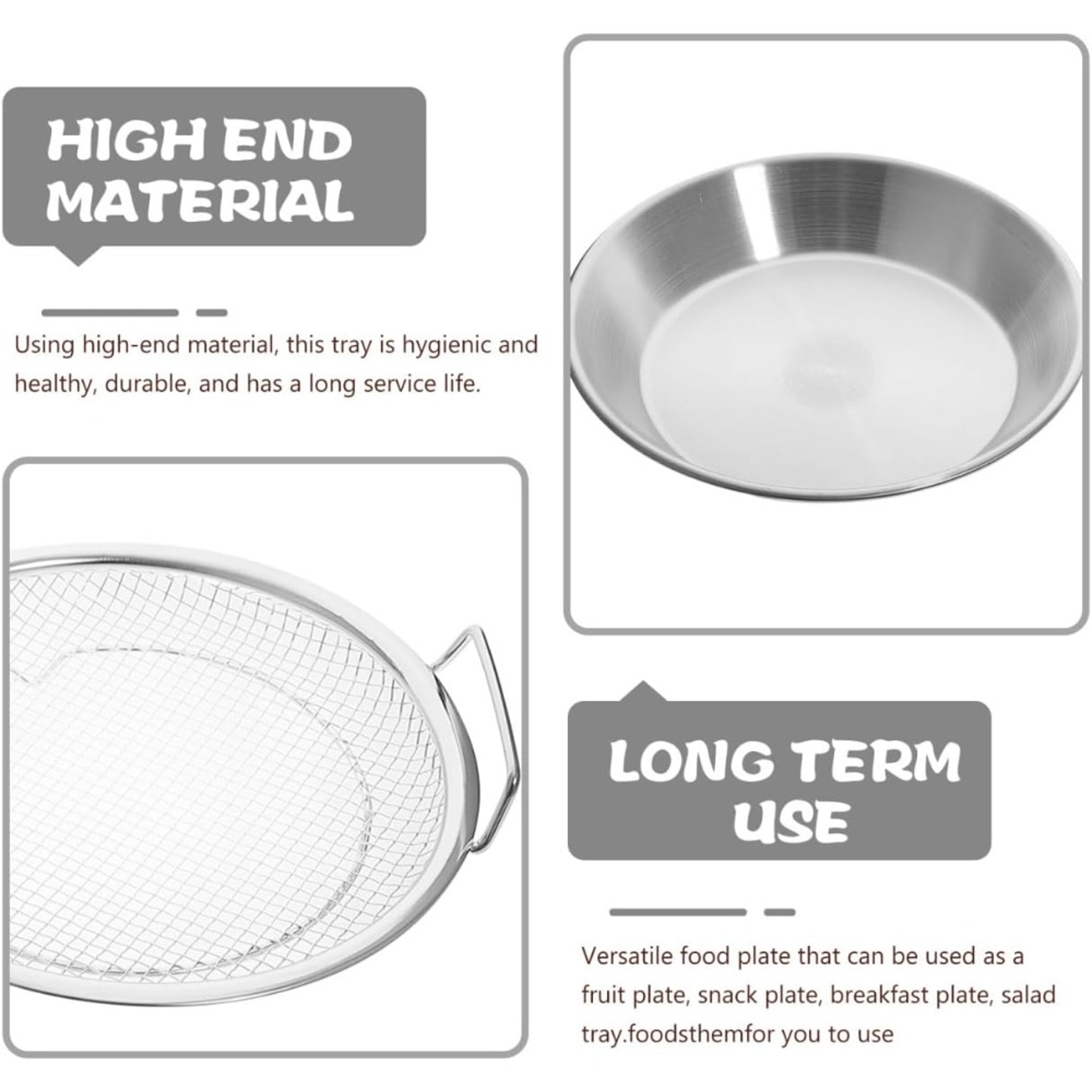 Stainless Steel Oil Filter Tray With Handle Strainer Basket For Frying And Grilling 4