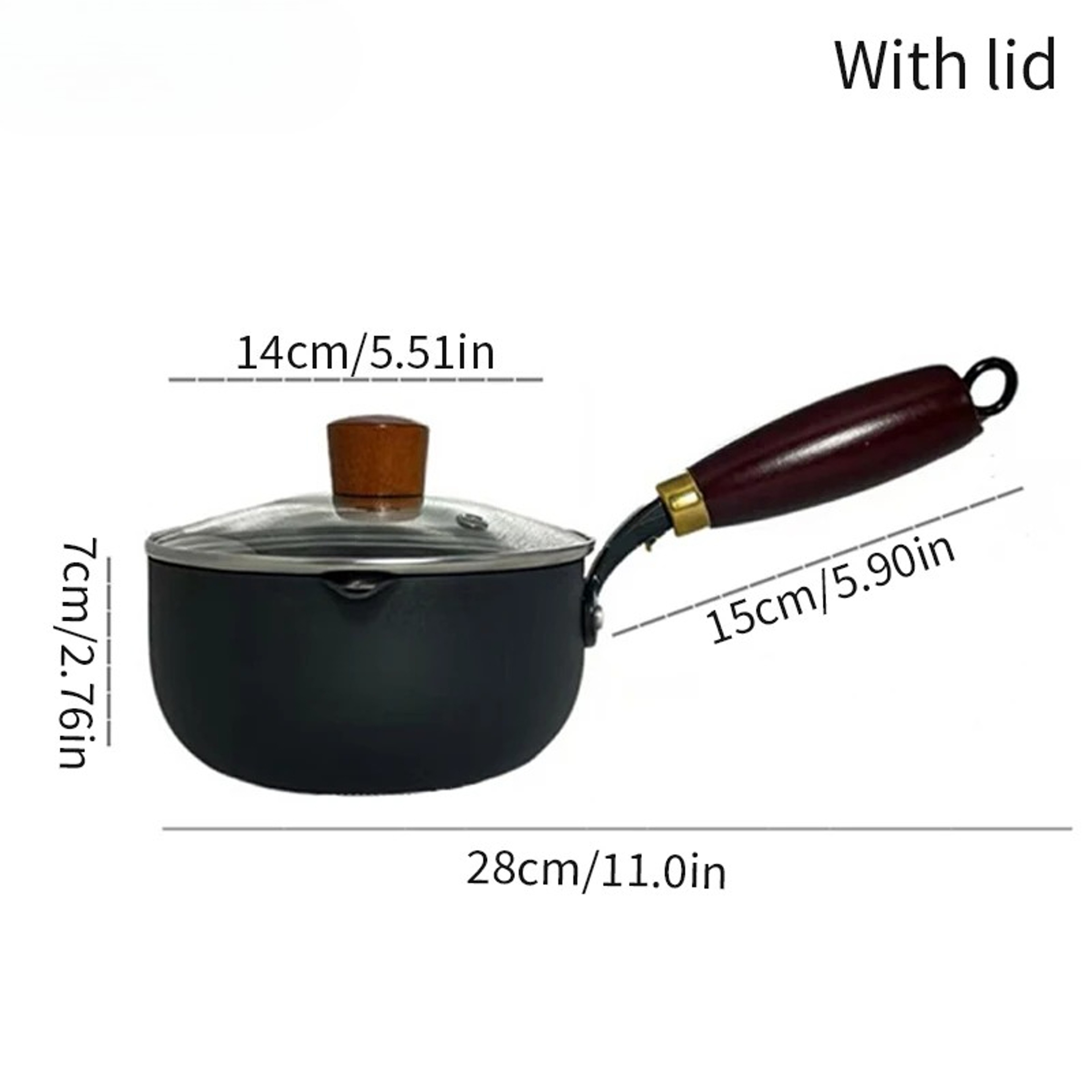 Induction Compatible Milk Pot With Wooden Handle Small Saucepan For Boiling Milk Soup  Noodles 4