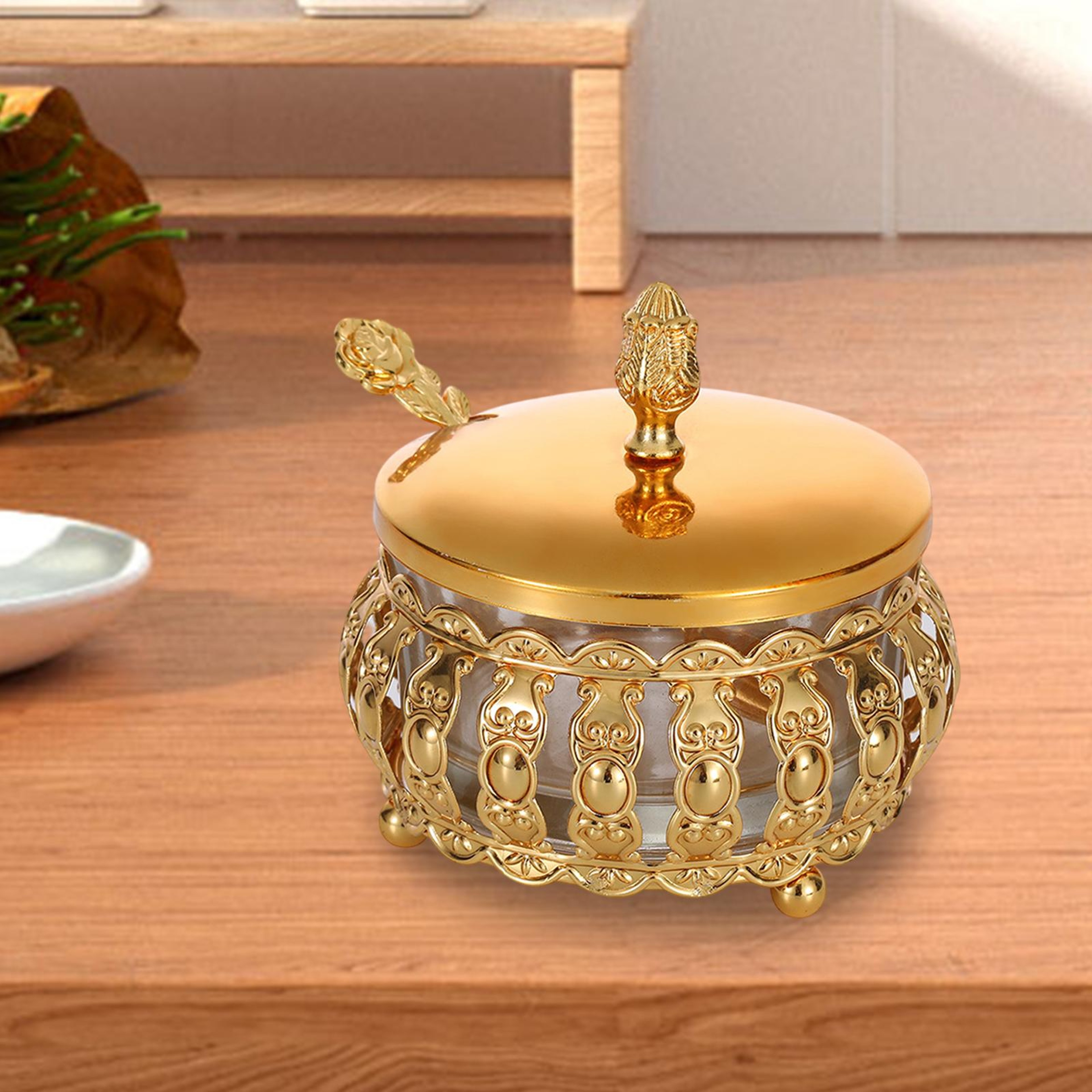Retro Decorative Candy Jar Stylish Biscuit Canister For Office Kitchen Housewarming Wedding  Holida 1