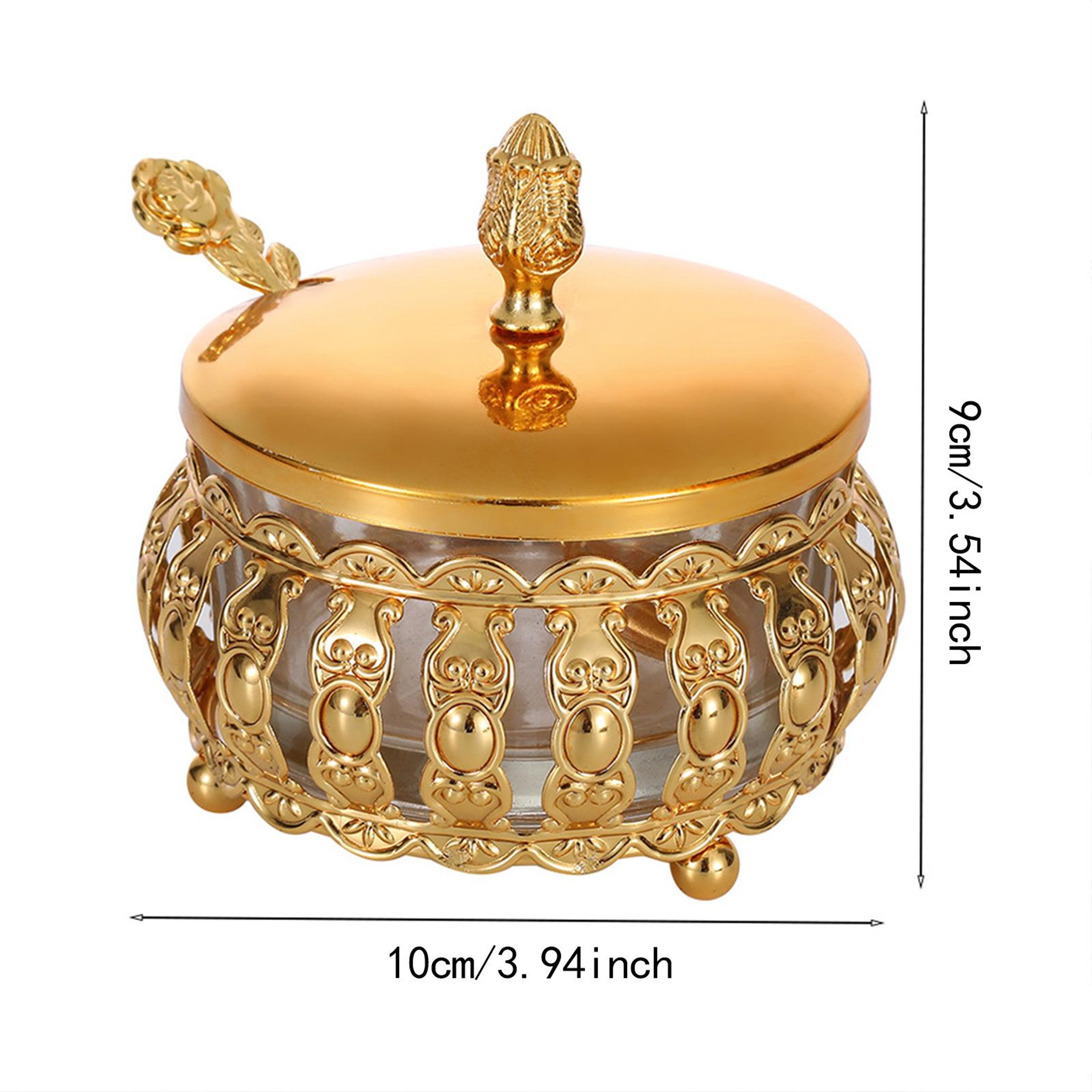 Retro Decorative Candy Jar Stylish Biscuit Canister For Office Kitchen Housewarming Wedding  Holida 4