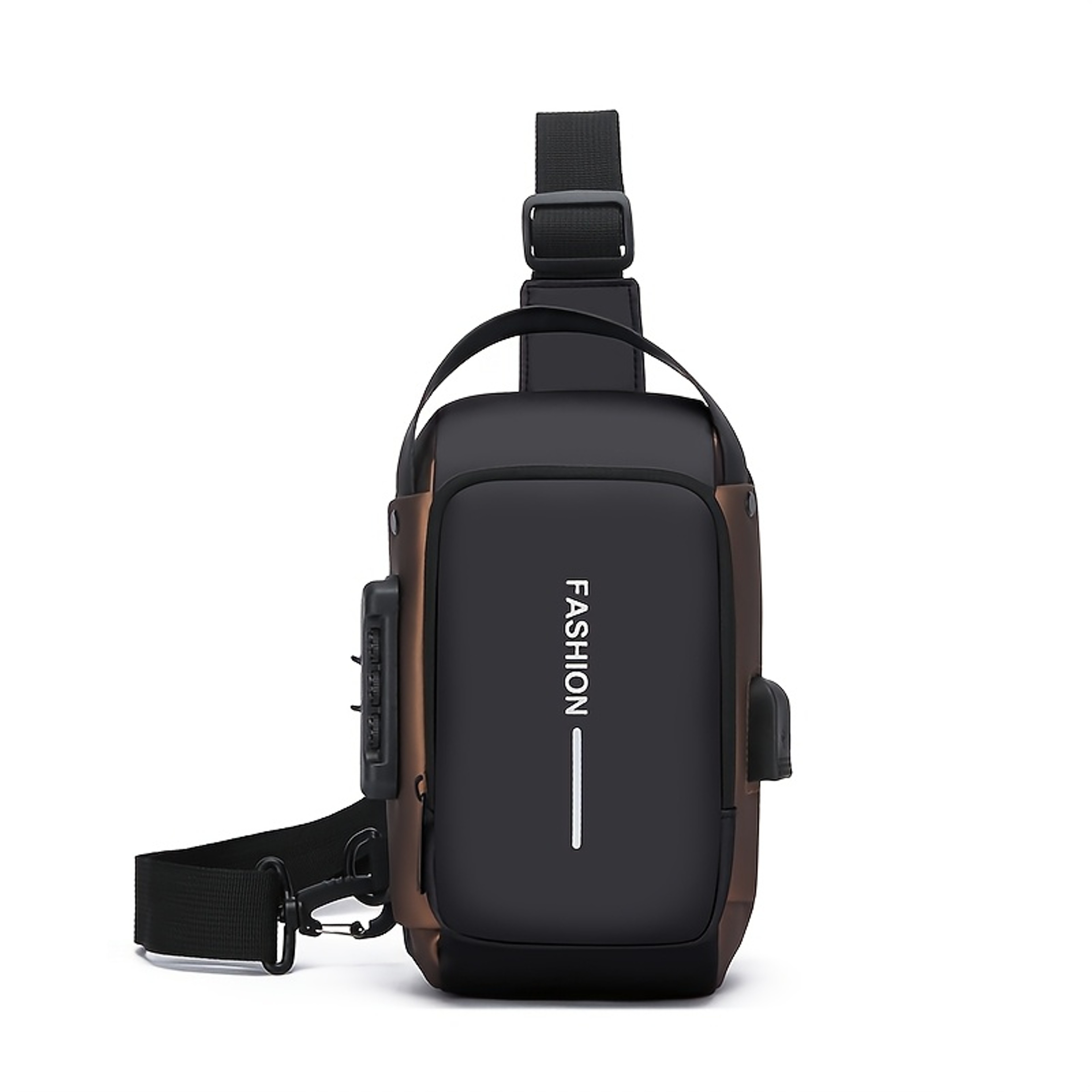 Durable Oxford Fabric Mens Sling Bag Stylish Motorcycle Crossbody Chest Pack With Phone Pocket Zip  7