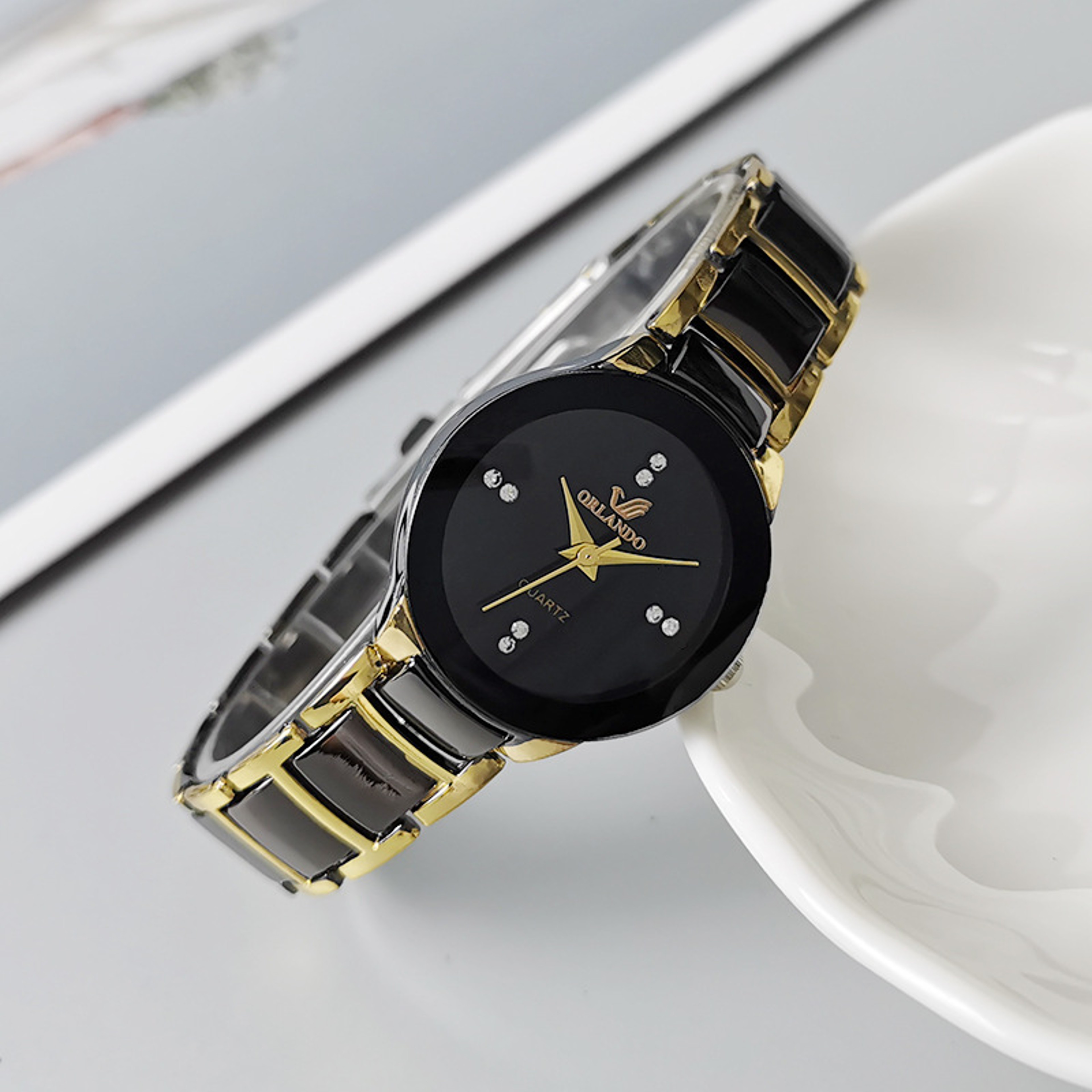 Couples Stainless Steel Analog Quartz Watches Set for Men & Women Fashionable Matching Timepieces – view 2