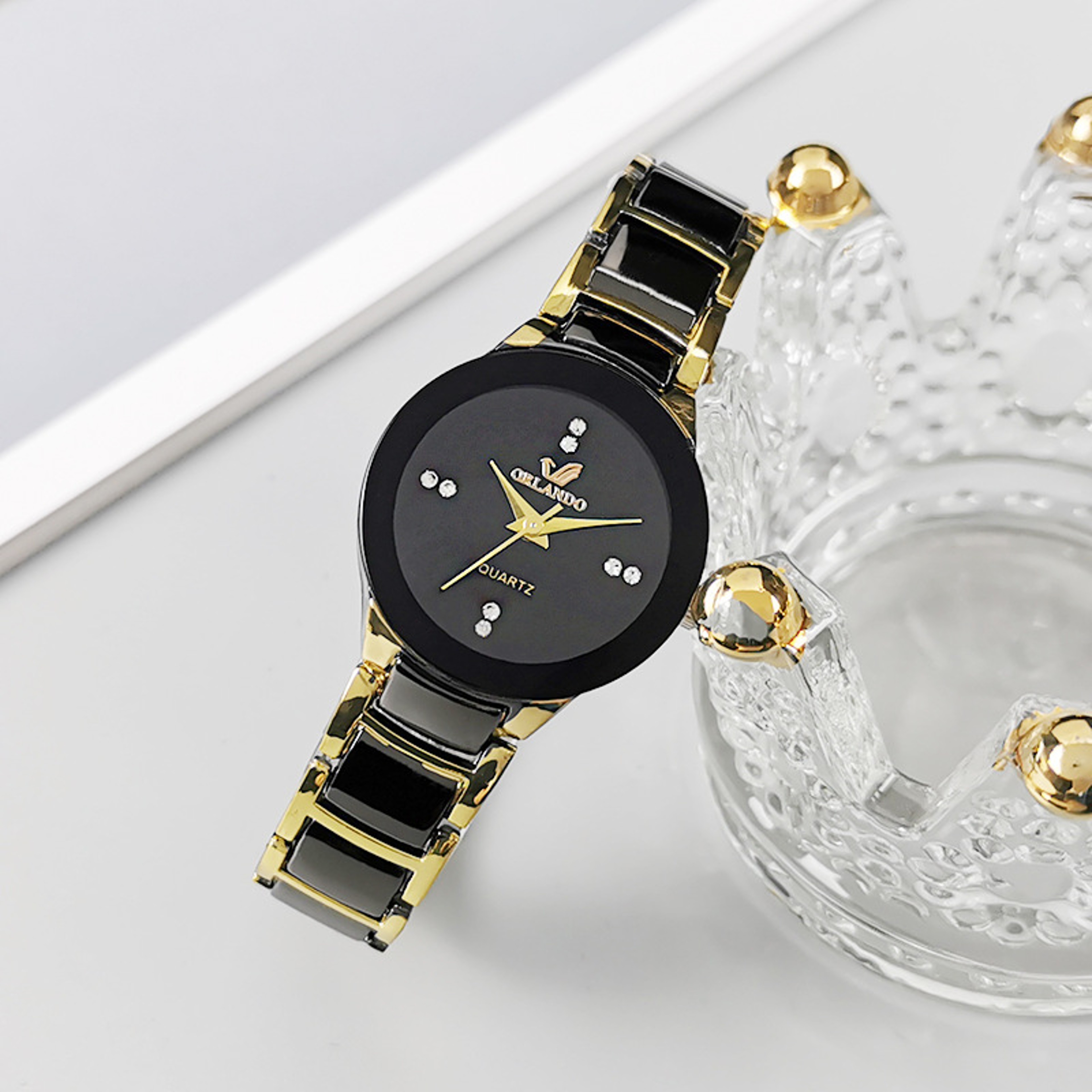 Couples Stainless Steel Analog Quartz Watches Set for Men & Women Fashionable Matching Timepieces – view 3