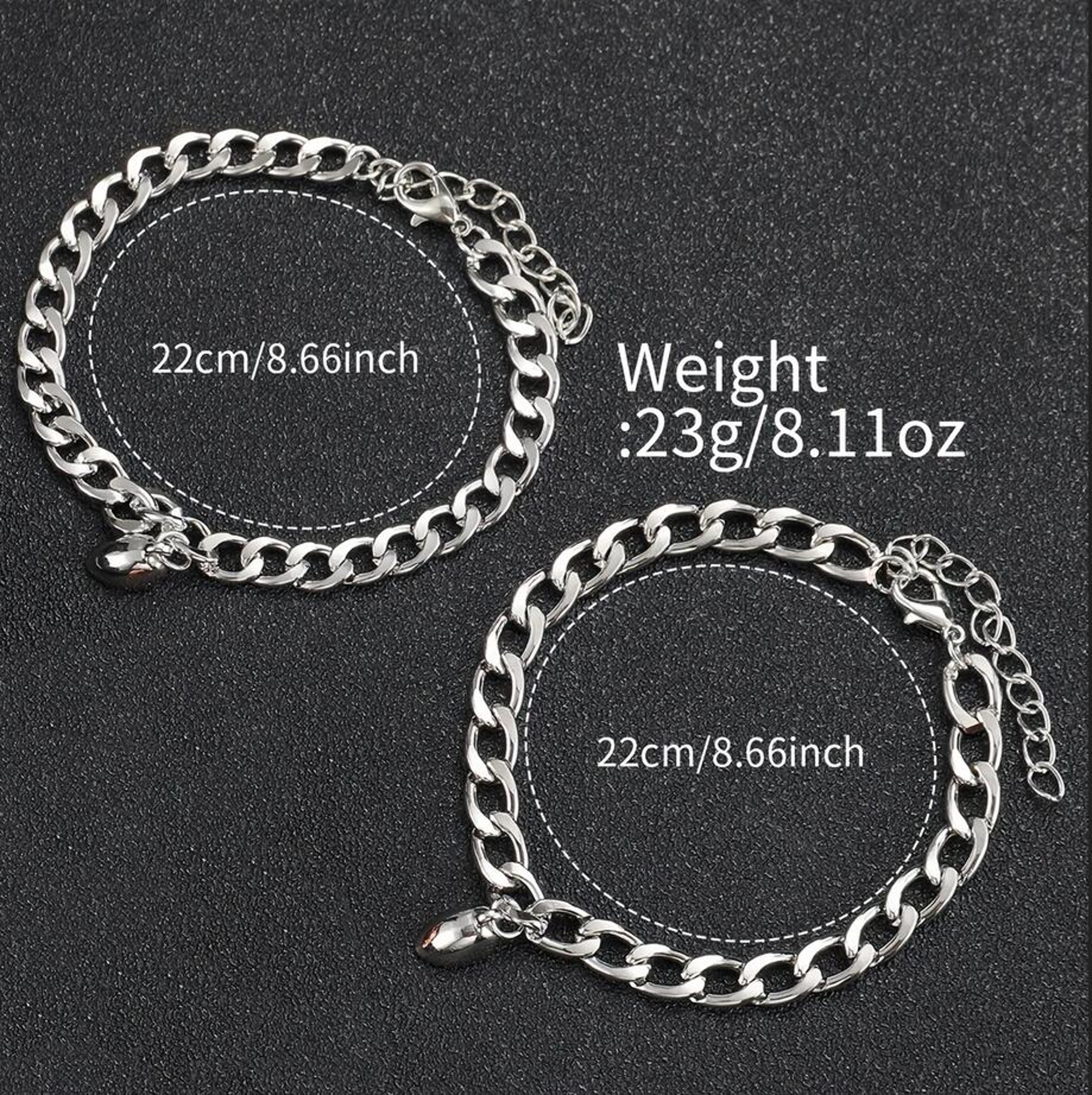 Couples Watches with Rhinestone Accents & Leather Bands Magnetic Heart Bracelet Set for Men & Women – view 6