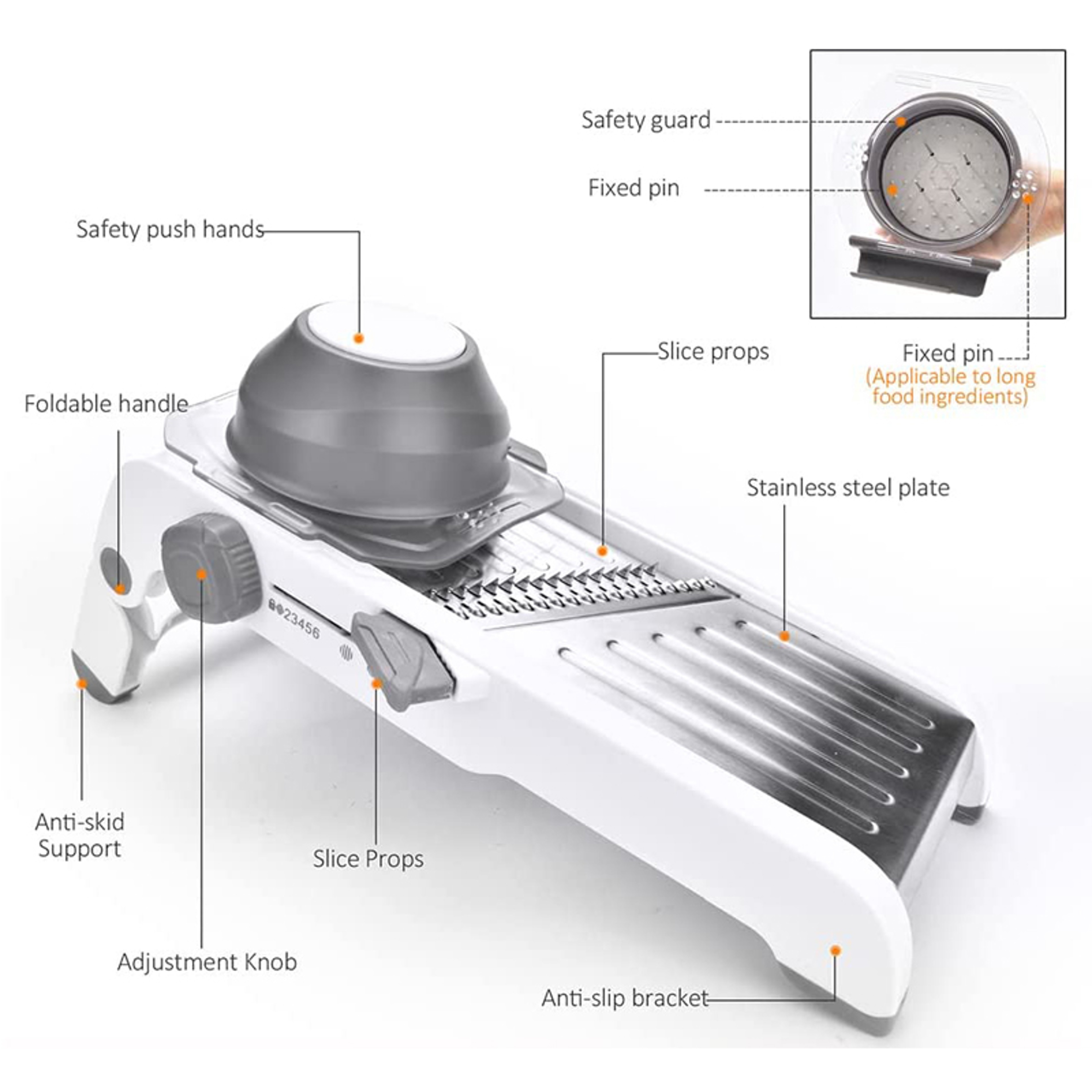 Ultra Sharp Mandoline Slicer Adjustable Vegetable Cutter with Multi-Thickness Settings – view 5