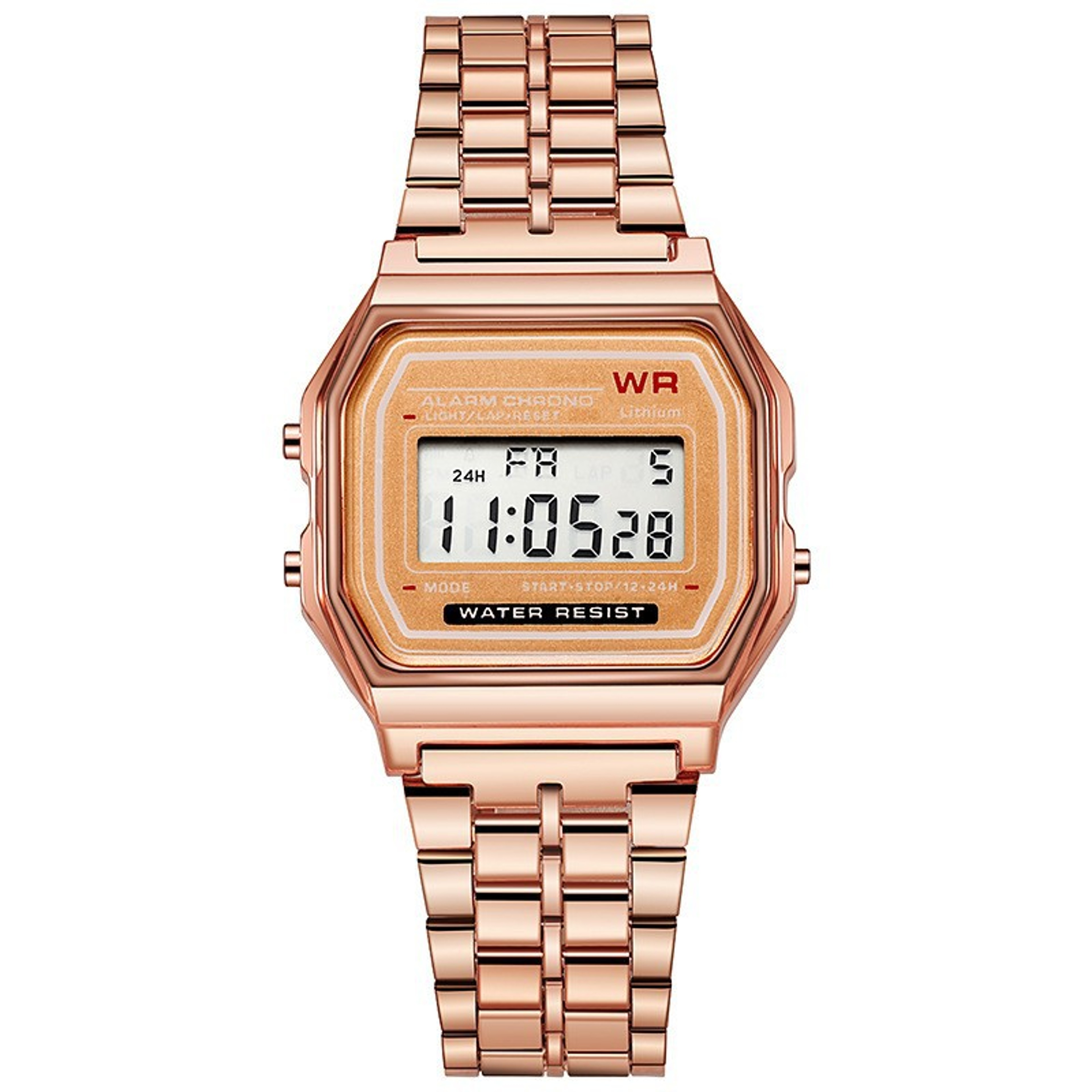 Luxury Rose Gold Womens Digital Watch Retro Style Electronic Display Clock for Men & Women – view 4
