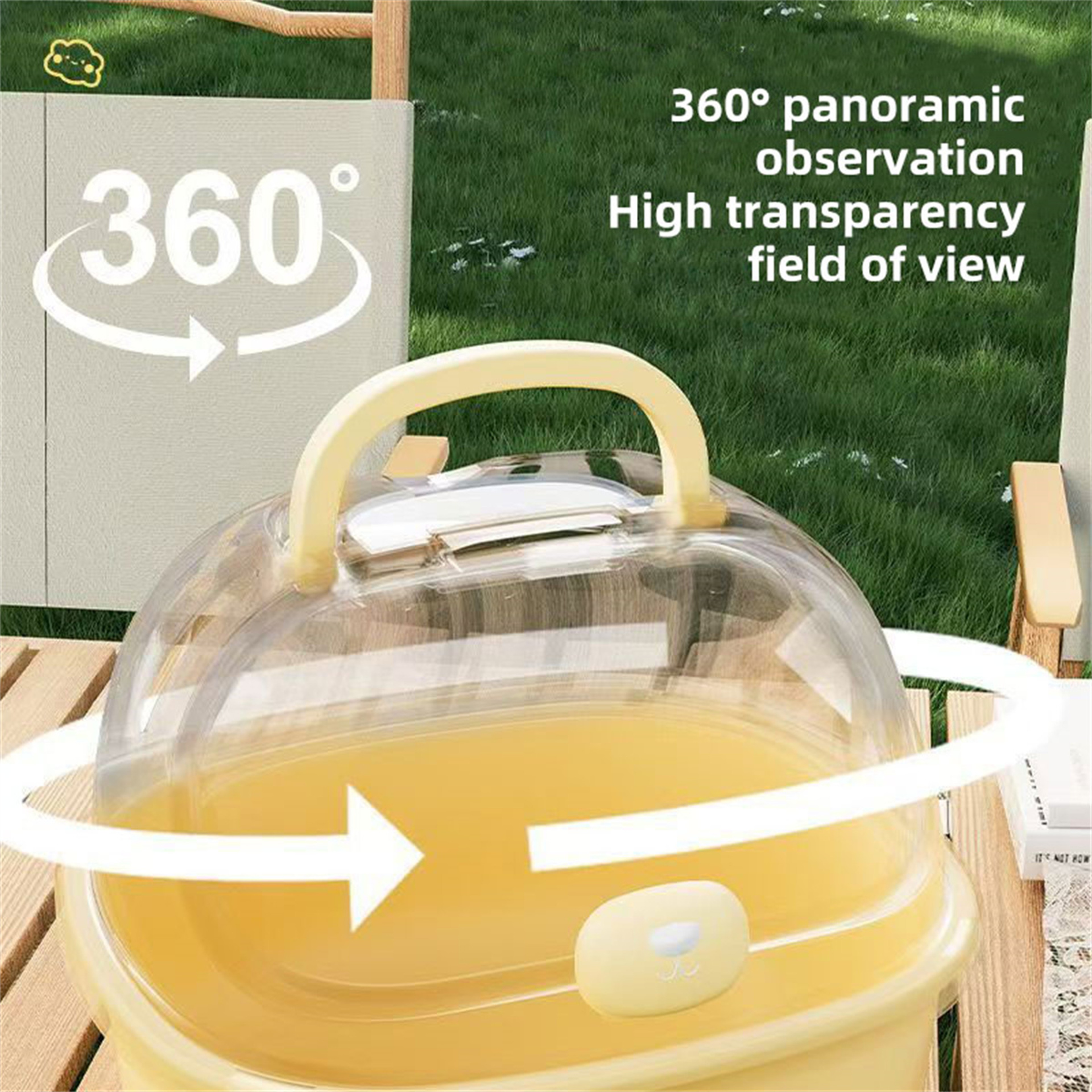 Portable Transparent Hamster Cage For Outdoor Use Spacious  Handheld Ideal For Golden Retrievers  S 2