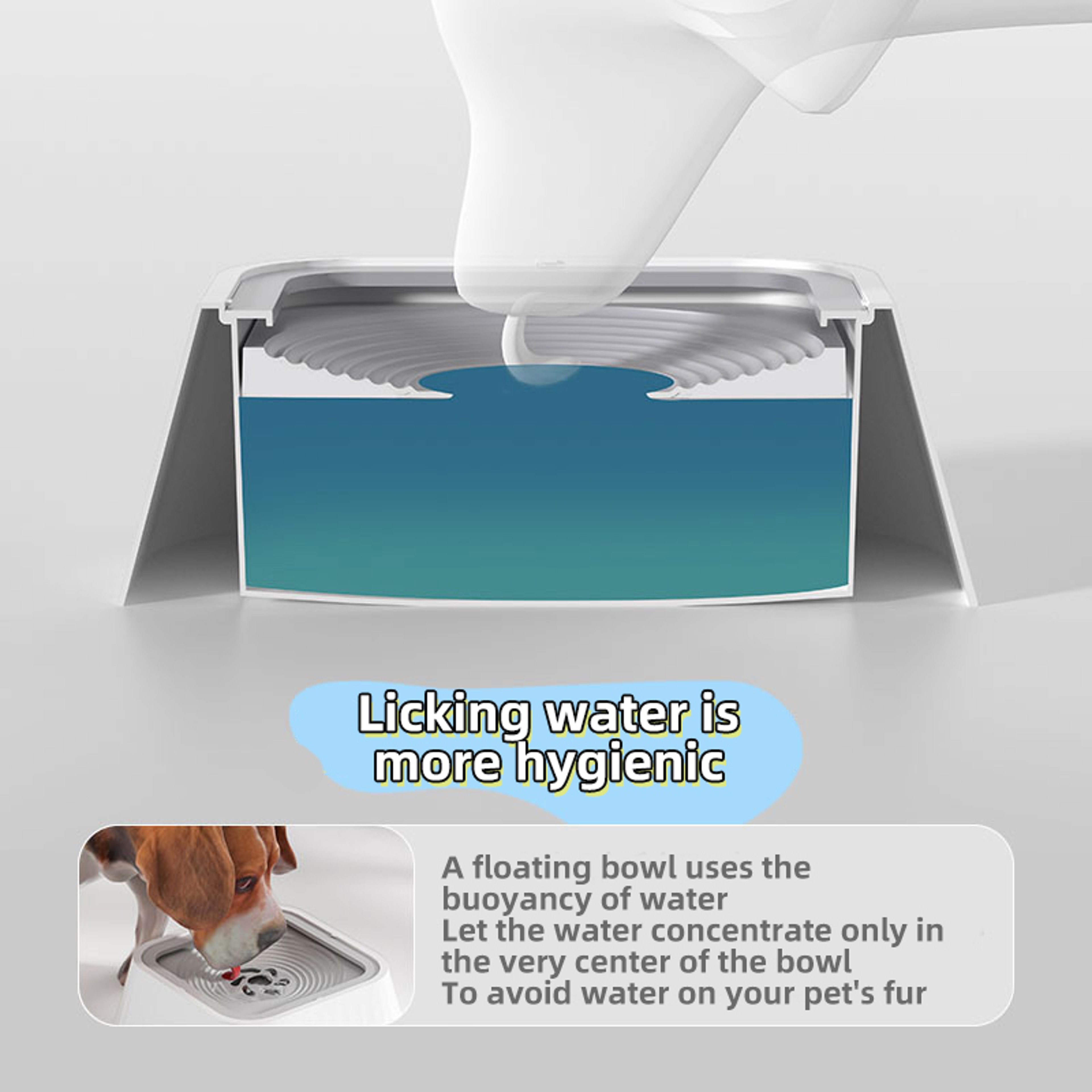 SpillProof Water Bowl For Pets With NonSlip Base Ideal For Cats And Dogs 1