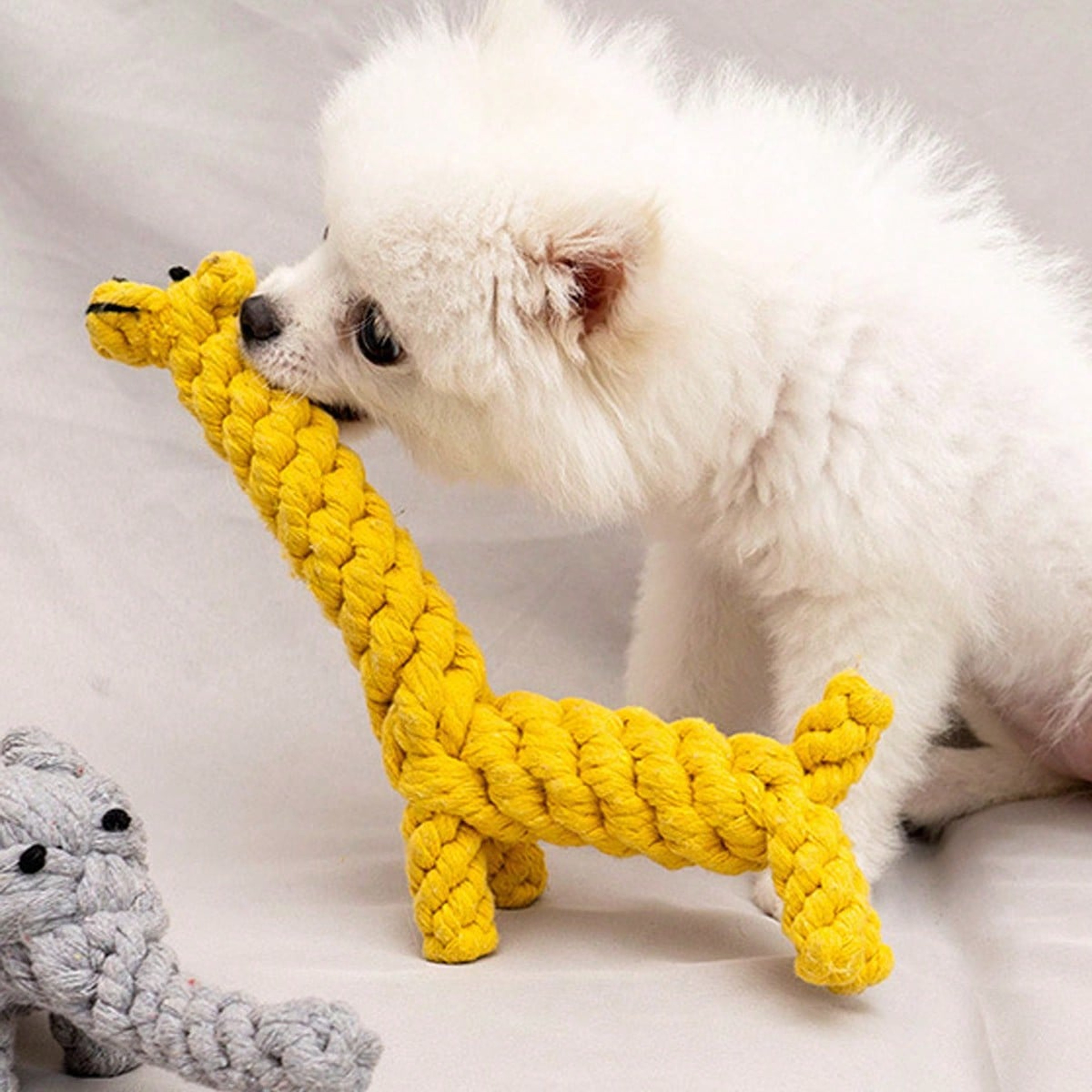 Durable Cotton Rope Dog Toy Hand-Woven Knot Grinding Teeth Resistant for Small and Medium-Sized Dogs – view 1