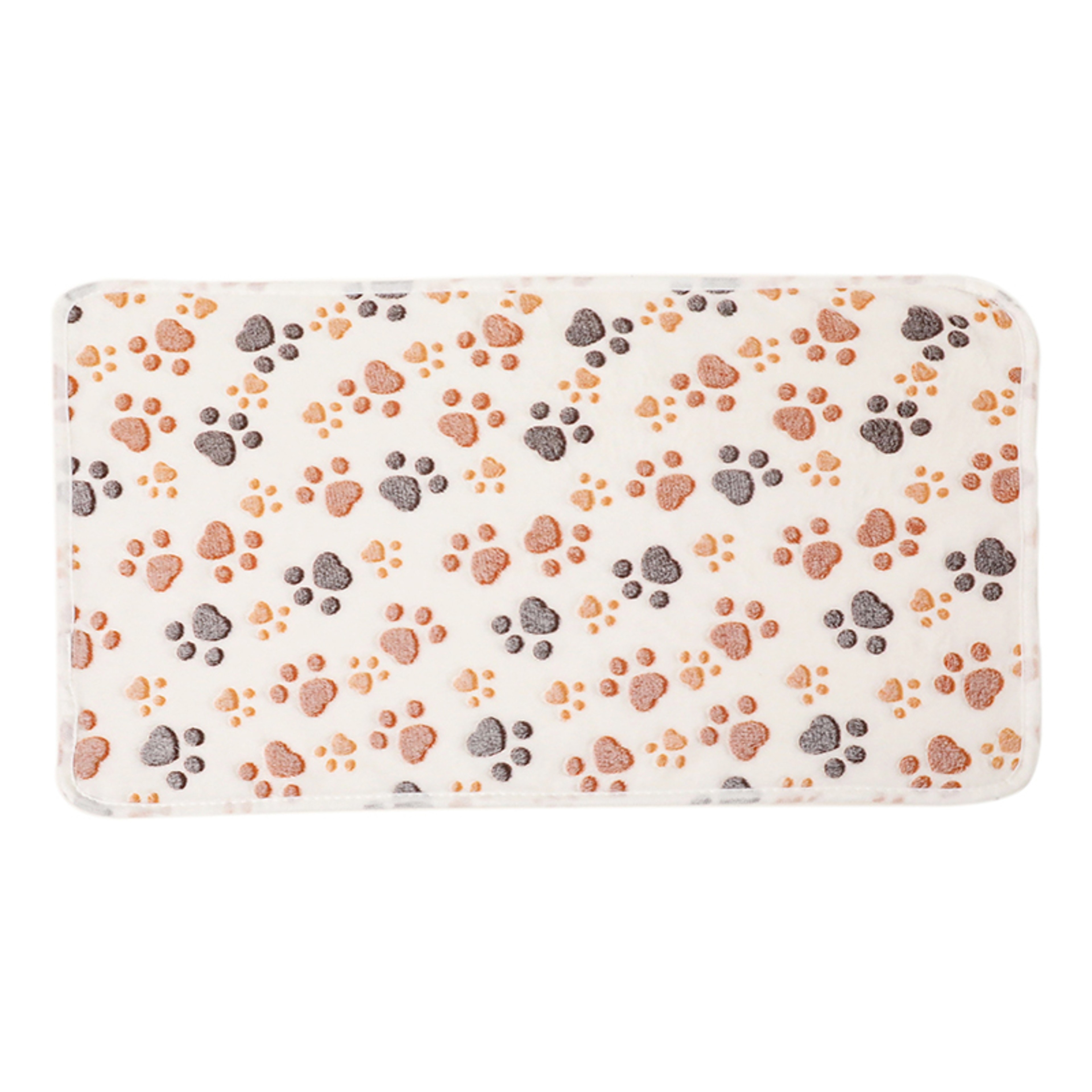 Winter Soft Coral Fleece Blanket with Cute Dog Paw Print Cozy Pet Mat for Warmth and Comfort – view 5