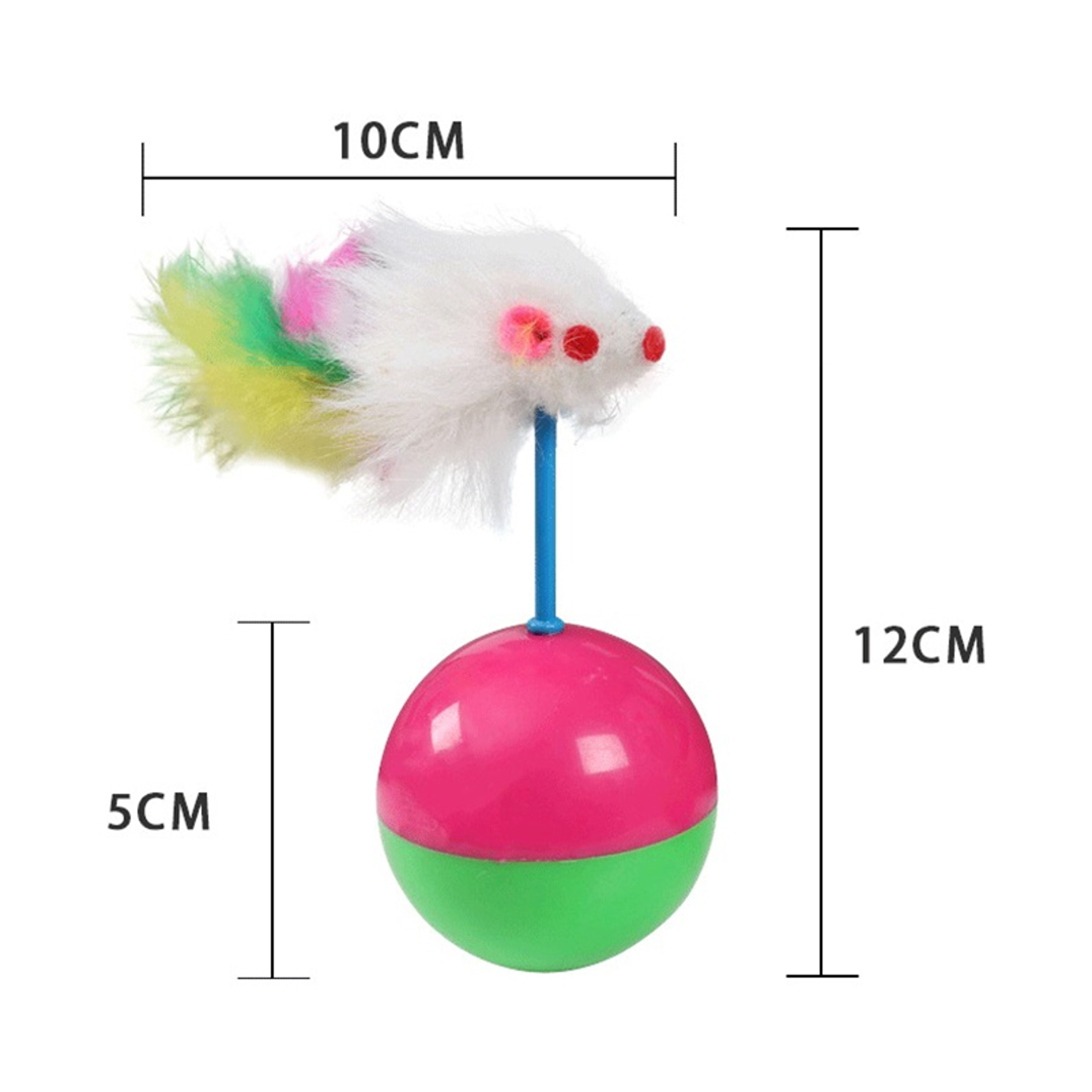 Interactive Plush Mouse Tumbler Ball for Cats Fun Sound Toy, Pet Educational Activity – view 6