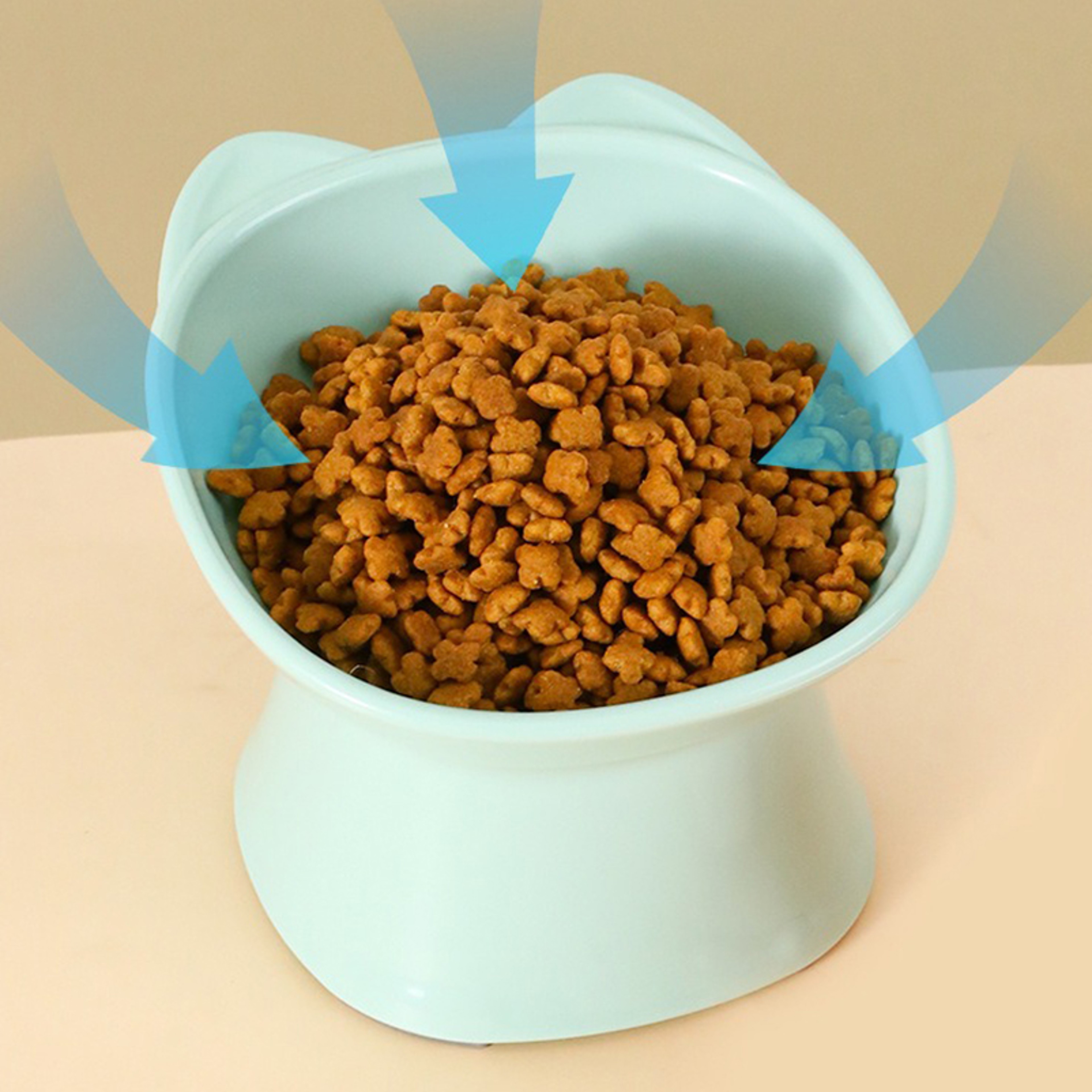 Anti-Tip Cat Bowl with Double Ears and High Legs – view 4