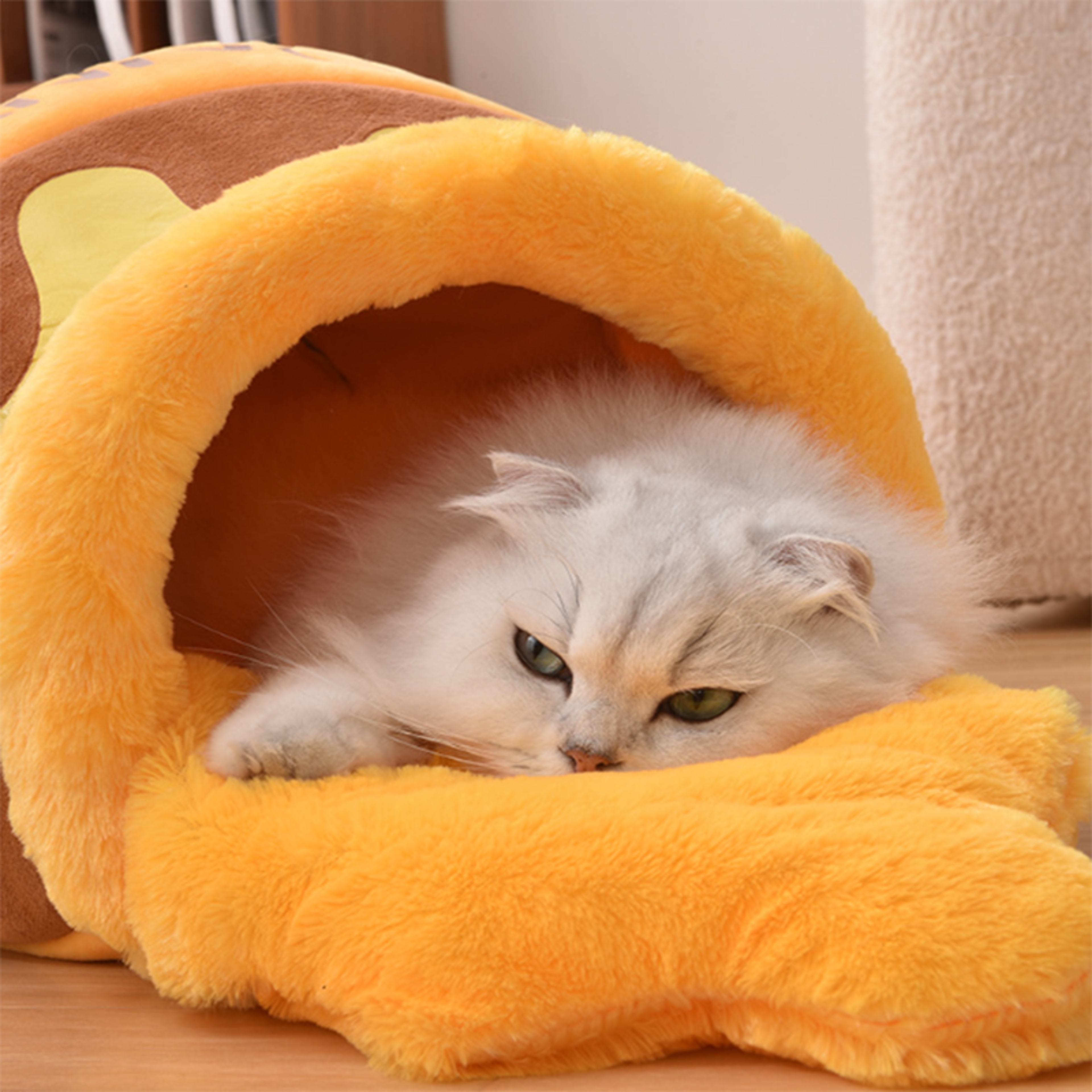 Warm Honey Jar Cat Nest For Autumn And Winter Soft Comfortable And Breathable Puppy Bed 3