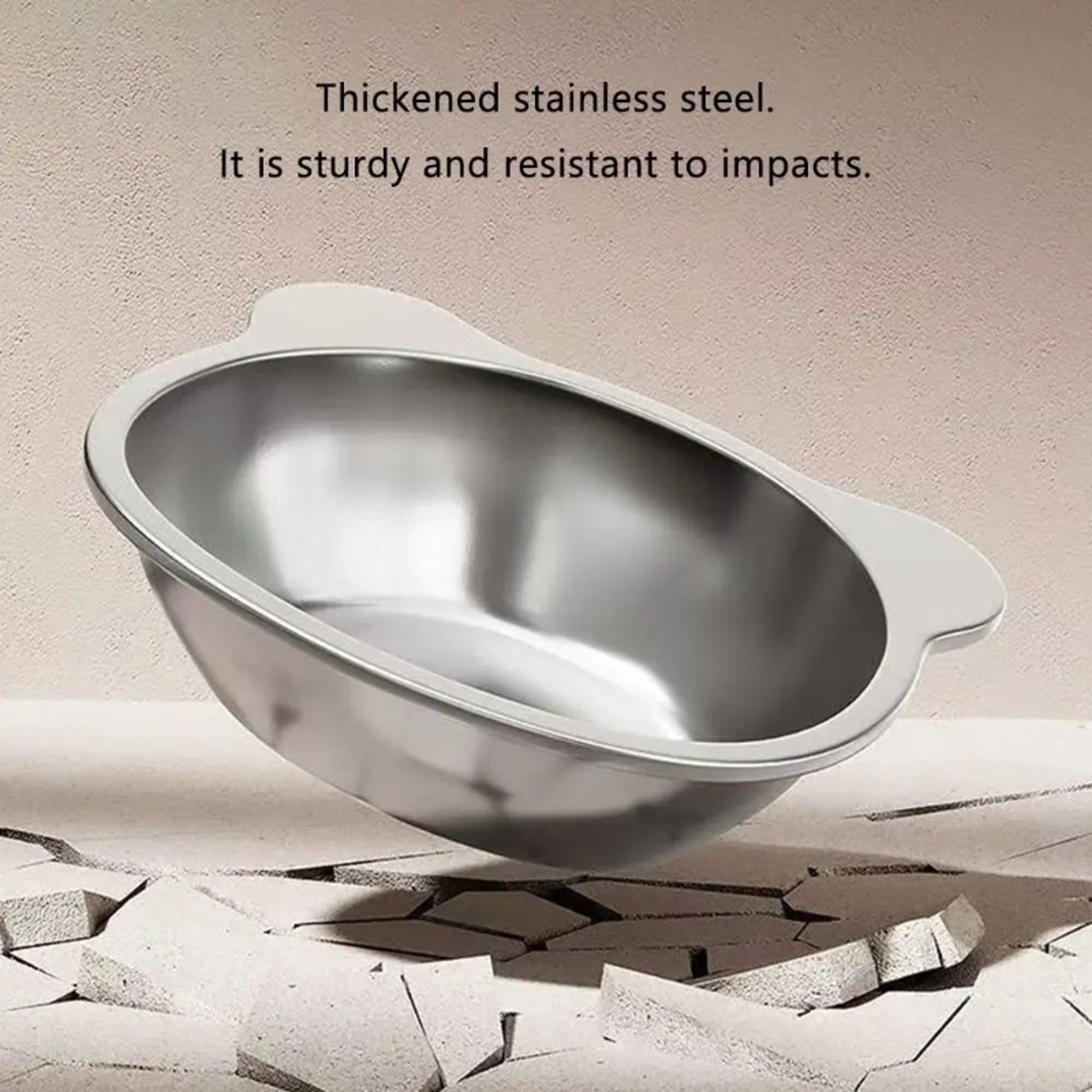 Stainless Steel Elevated Cat Bowl with Tilted Neck Guard Elevated Design for Healthy Feeding. – view 5