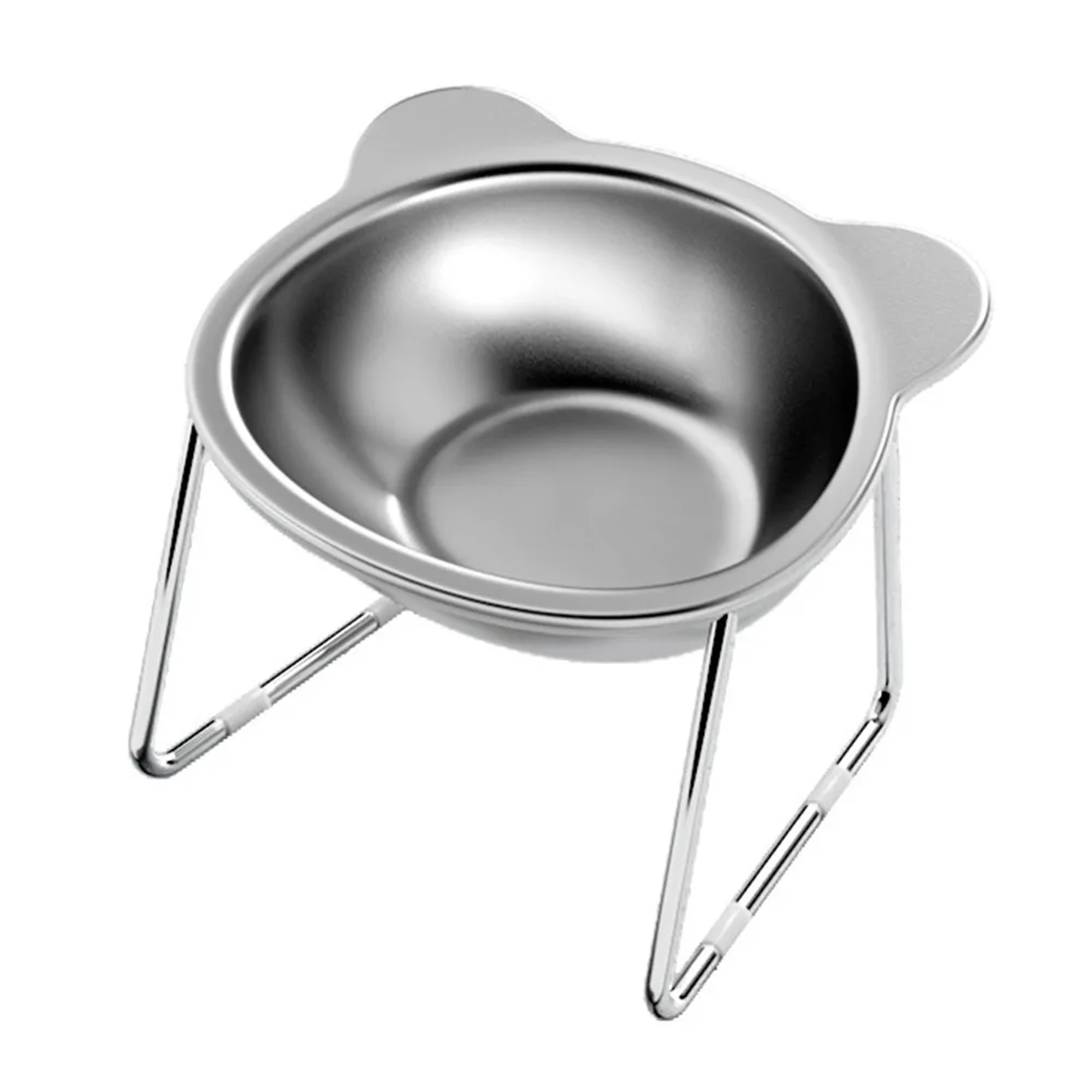 Stainless Steel Elevated Cat Bowl with Tilted Neck Guard Elevated Design for Healthy Feeding. – view 6