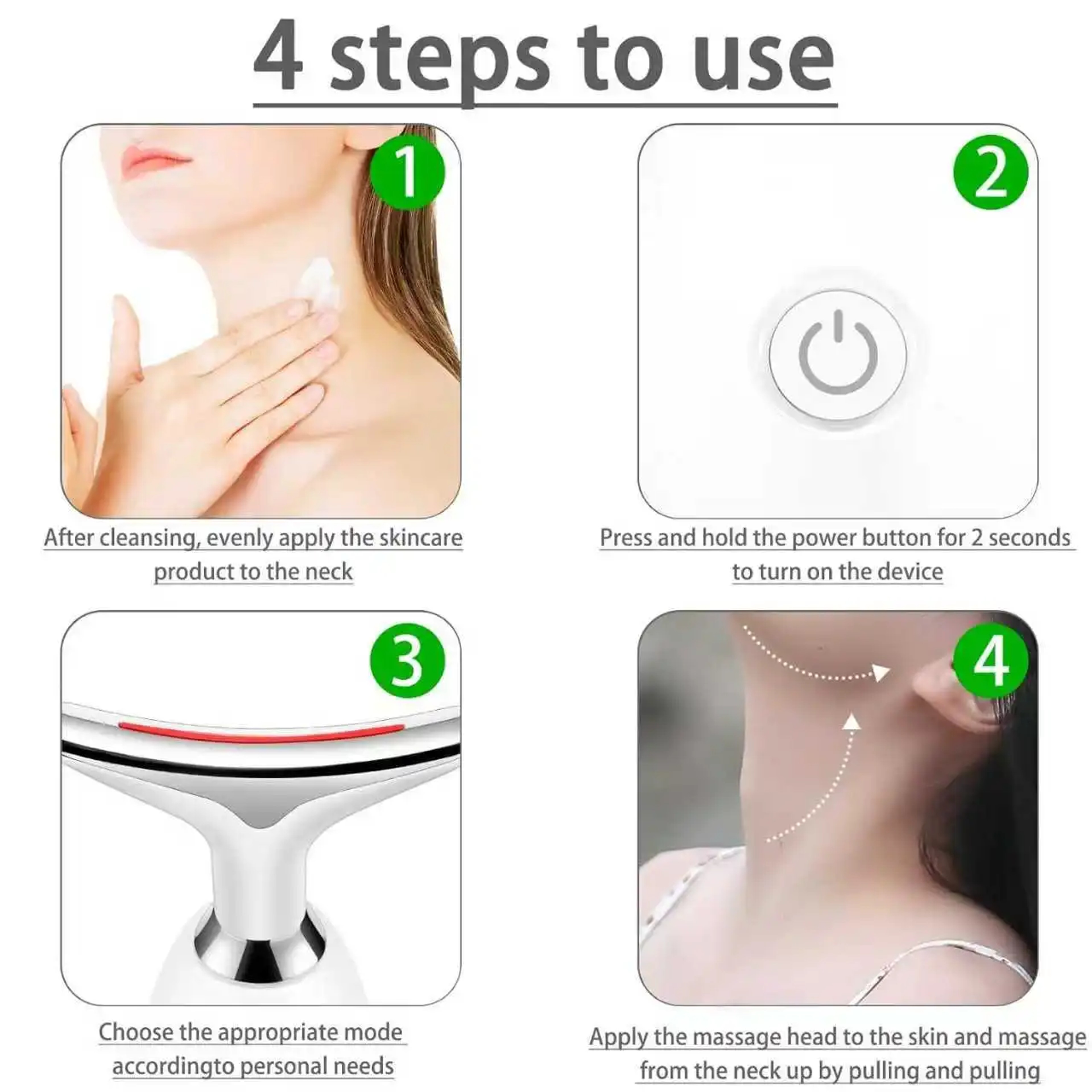 Multifunctional LED Face Neck Massager for Home Skin Care – view 5